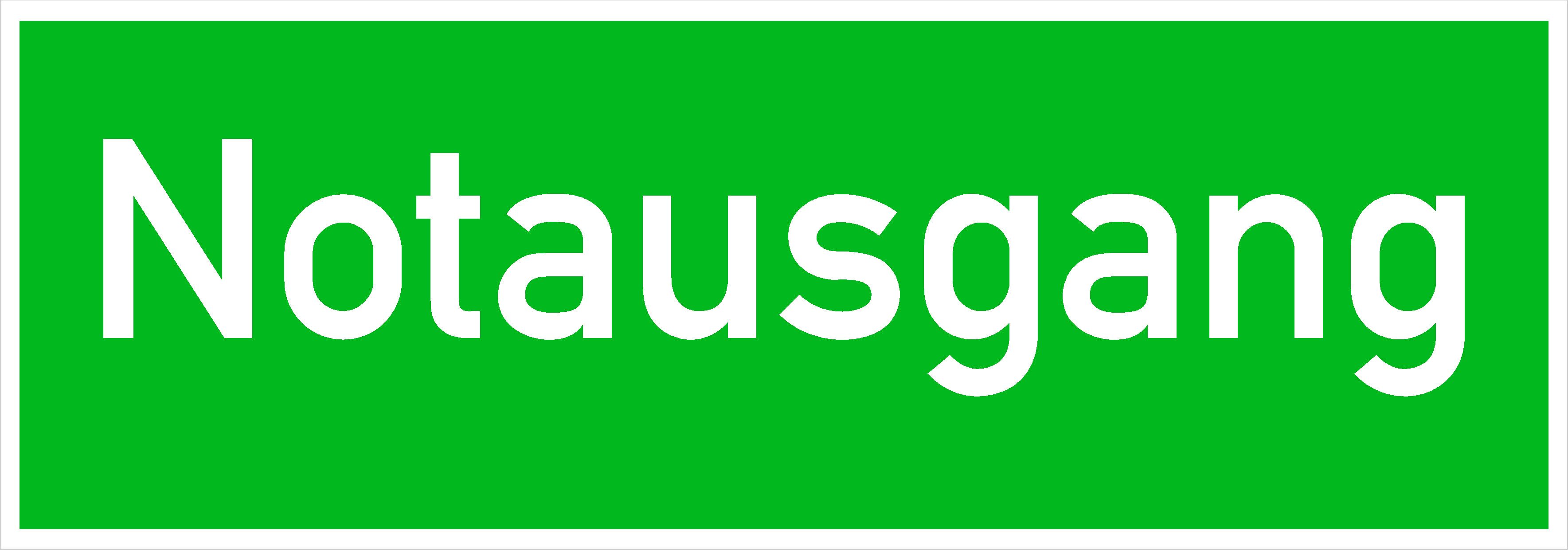 Wichelhaus Hinweisschild Notausgang Schild selbstklebend - 30x10 cm