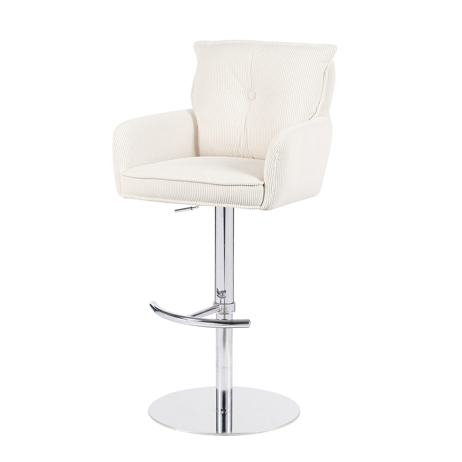 DUBI Möbel Barhocker Kira, Chrom, 360° drehbar, höhenverstellbar im 2er-Set