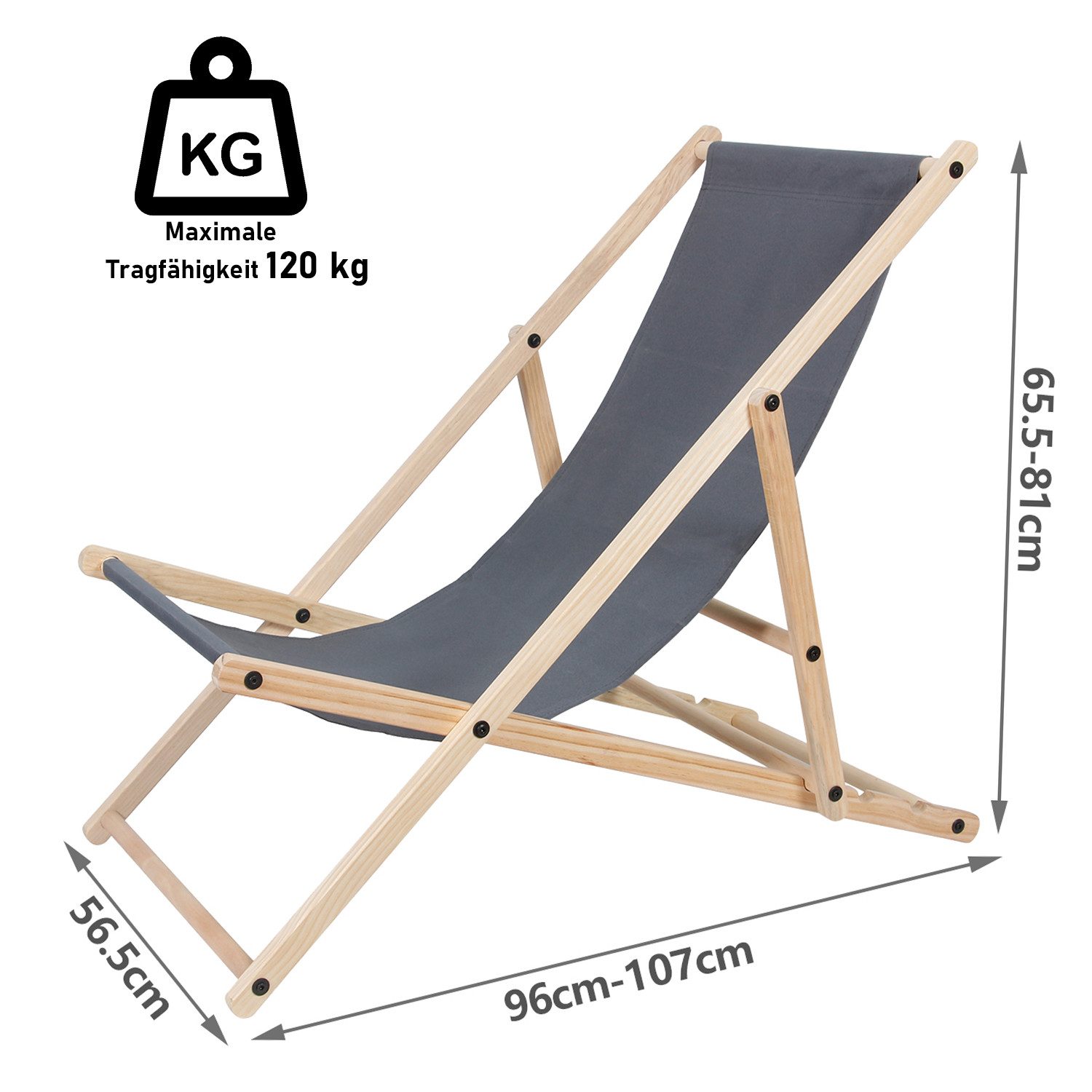Clanmacy Gartenliege Klappbare Holz Strand Klappbar günstig online kaufen
