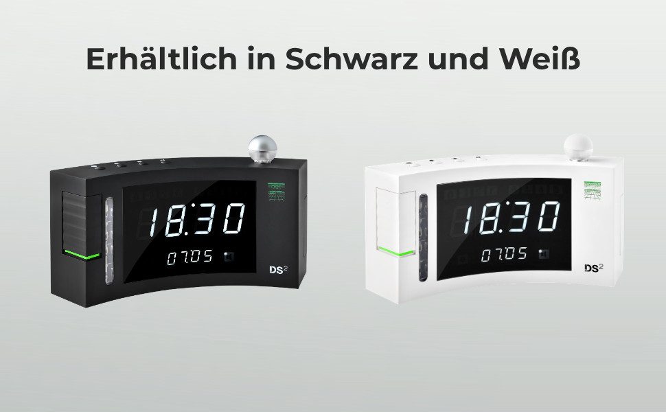 HUMANTECHNIK Wecker Digitaler Lichtwecker mit lautem Alarm für Schwerhörige & Senioren Lichtwecker