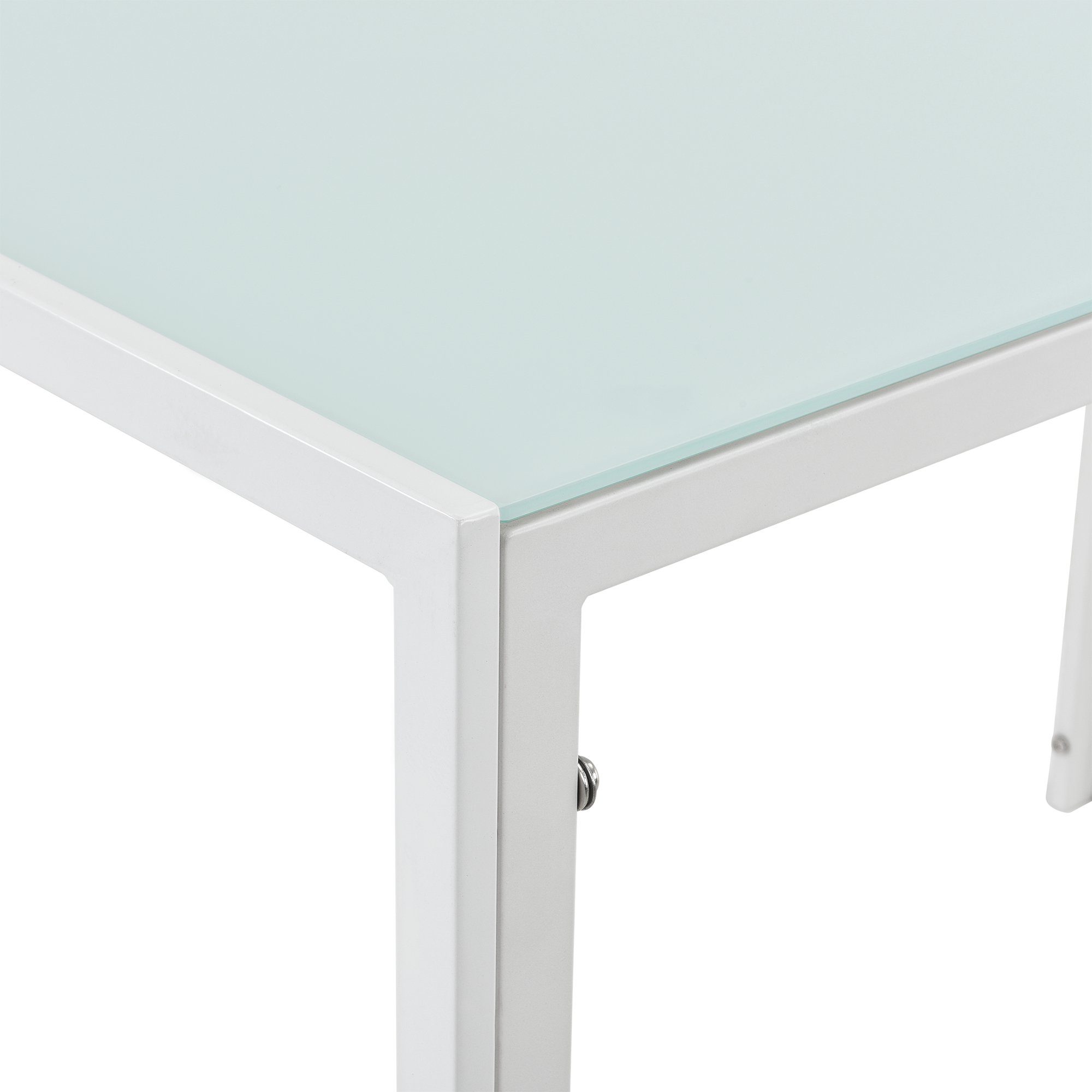 en.casa Stühlen), weißen »Bergen« + weiß Stühle aus Tisch, Stühlen Esstisch Farbkombinationen Esszimmer-Set, 4 4 Tisch in Bestehend verschiedenen 1 mit (Set, 5-St.,