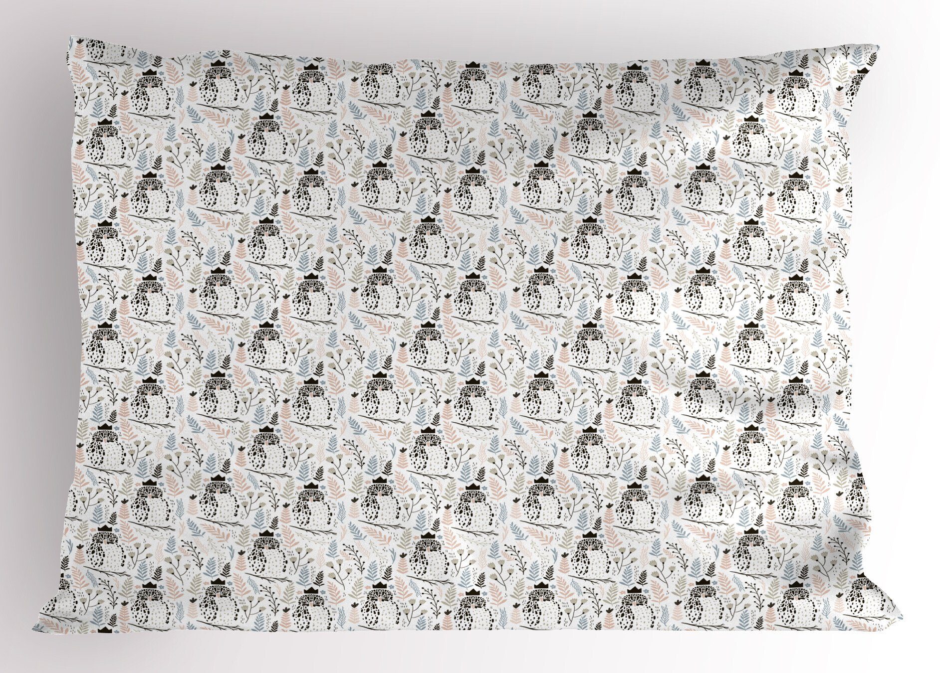 Dekorativer Abakuhaus Size (1 Zweigen Kissenbezüge Gedruckter Kissenbezug, Eule Botanisch King Stück), belaubten mit Standard