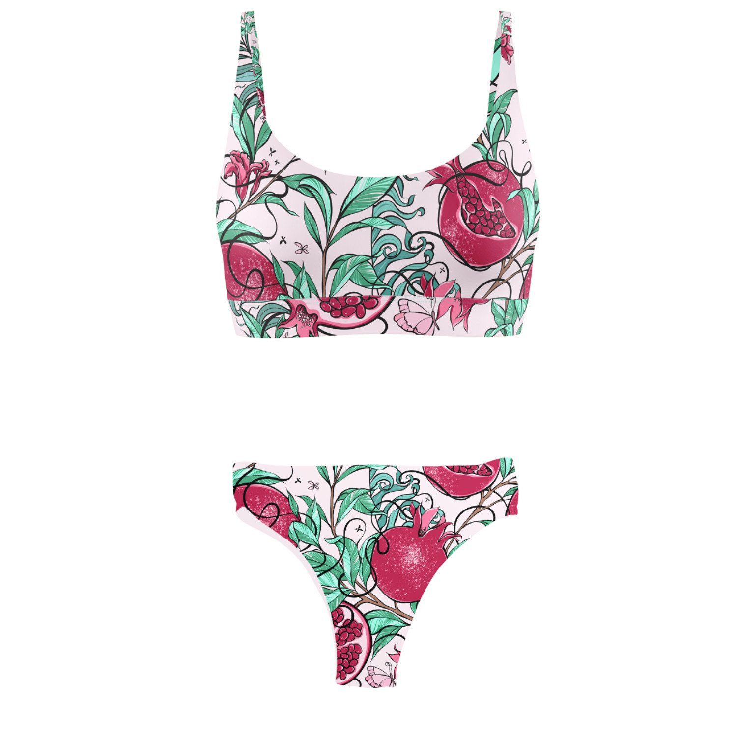 Renelle Bustier-Bikini Renelle Luxus Damen Classic Bikini Set - formstabil & chlorresistent Premiumqualität, perfekte Passform, UV-Schutz & handgemalte Prints