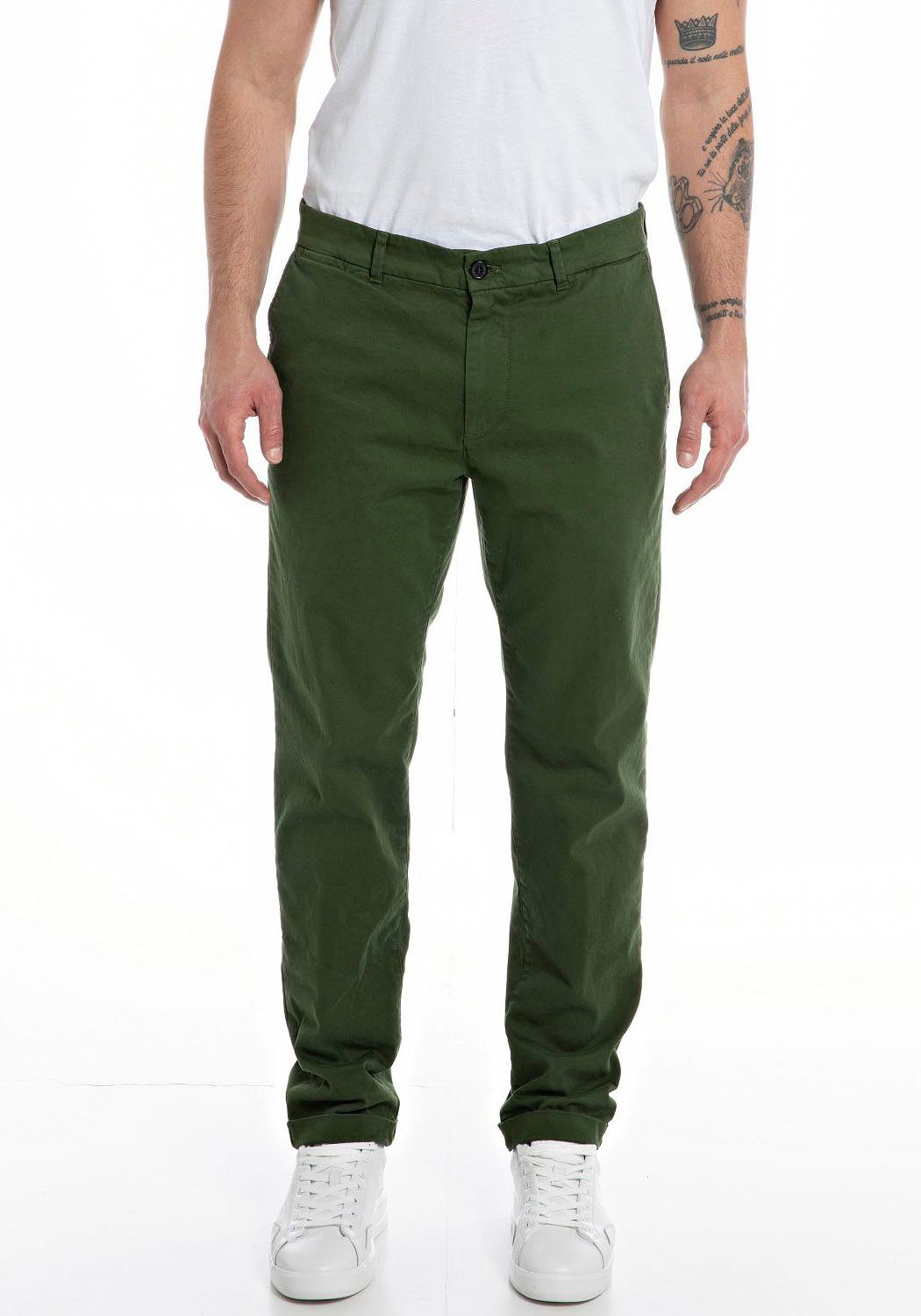 Replay Slim-fit-Jeans forest green