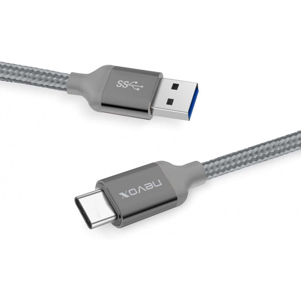 nevox 1480 - Datenkabel - USB C zu USB 3.0 Kabel - silbergrau USB-Kabel, USB Typ A, USB Typ C, USB Typ A, USB Typ C
