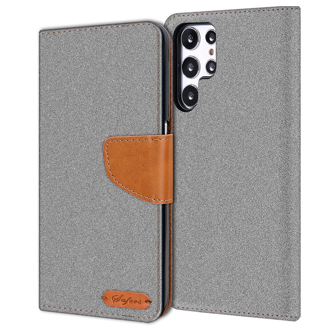 CoolGadget Handyhülle Flip Case Wallet Cover Book Tasche für Samsung Galaxy S22 Ultra 6,8 Zoll, Handy Tasche mit Kartenfach Book Schutzhülle