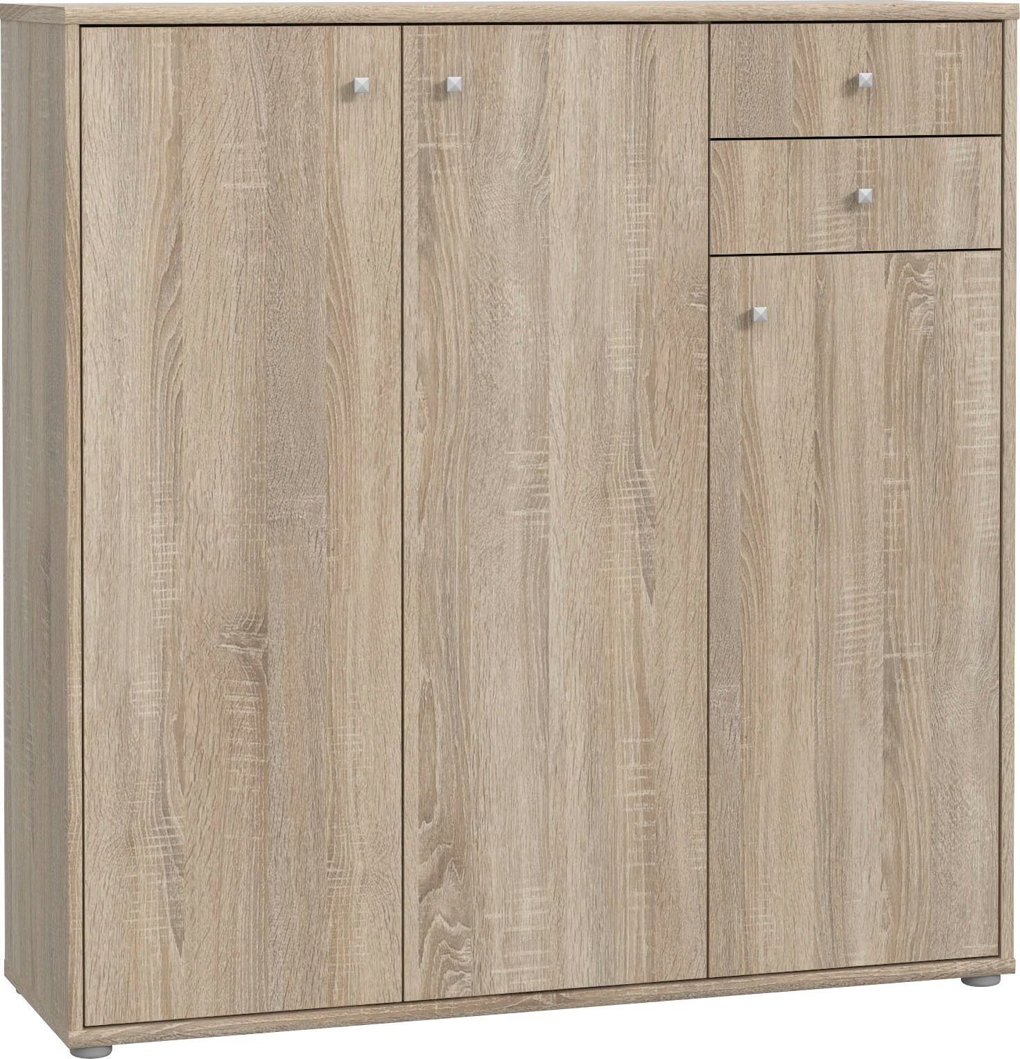 FORTE Kommode Tempra, Kommode, 3 Türen, 2 Schubkästen, viel Stauraum, Breite 108,8 cm