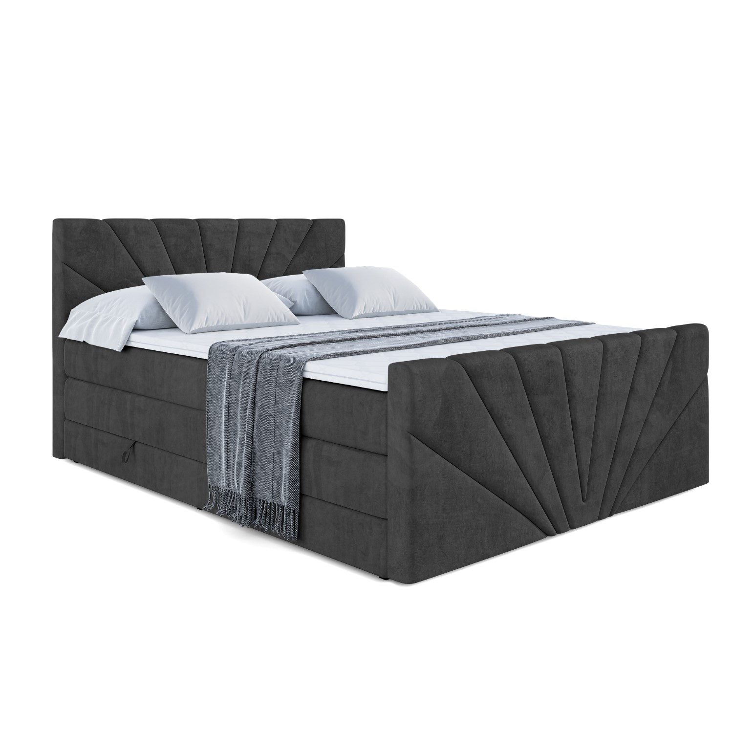 ALTDECOR Boxspringbett MILTIO-Z KING (Multipocket-Matratze H4, günstig online kaufen