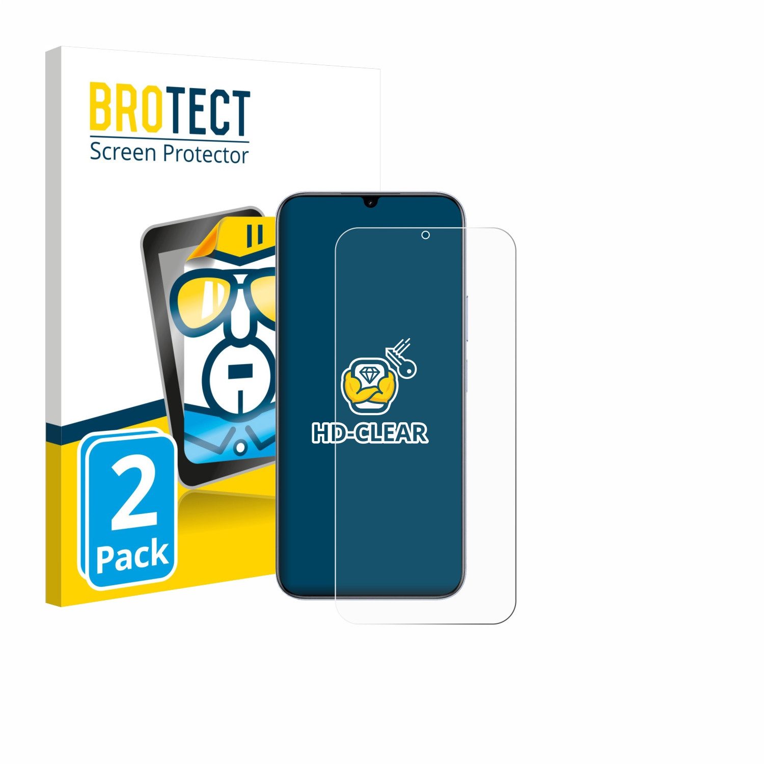 BROTECT Displayschutzfolie Schutzfolie für realme C83 5G, 2 Stück, Displayschutz Schutz Folie Klar Transparent