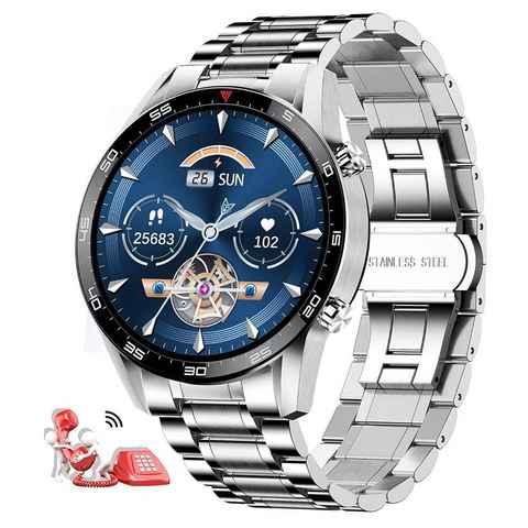 Lige Smartwatch, Herren Mit Anruffunktion Fitness Tracker, Armbanduhr Smart Watch Uhr