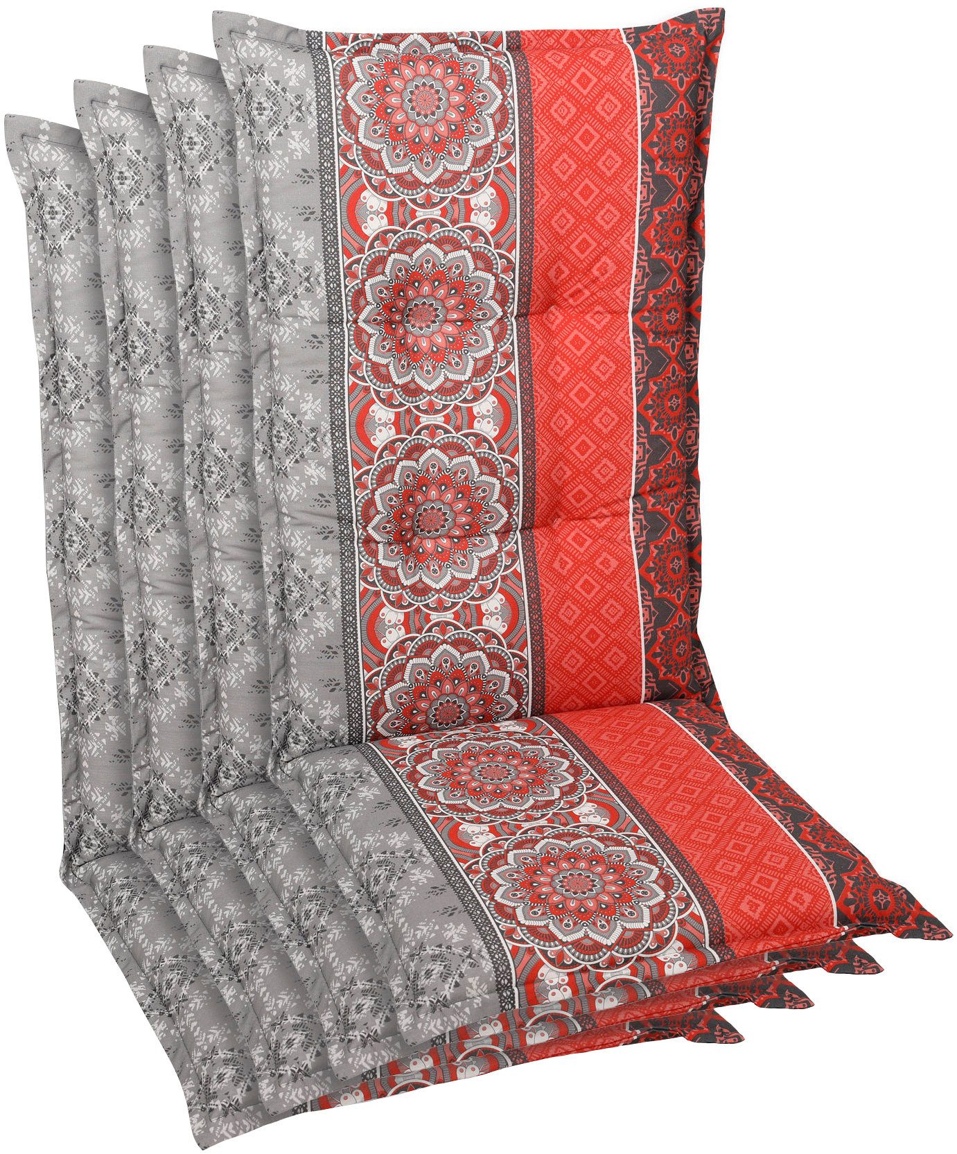 GO-DE Hochlehnerauflage, (Spar-Set, 4 St), Maße ca.: 50 cm x 120 cm x 7 cm