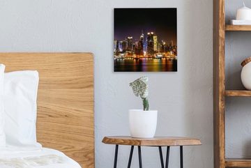 OneMillionCanvasses® Leinwandbild New York - Manhattan - Skyline, (1 St), Leinwand Bilder für Wohnzimmer Schlafzimmer