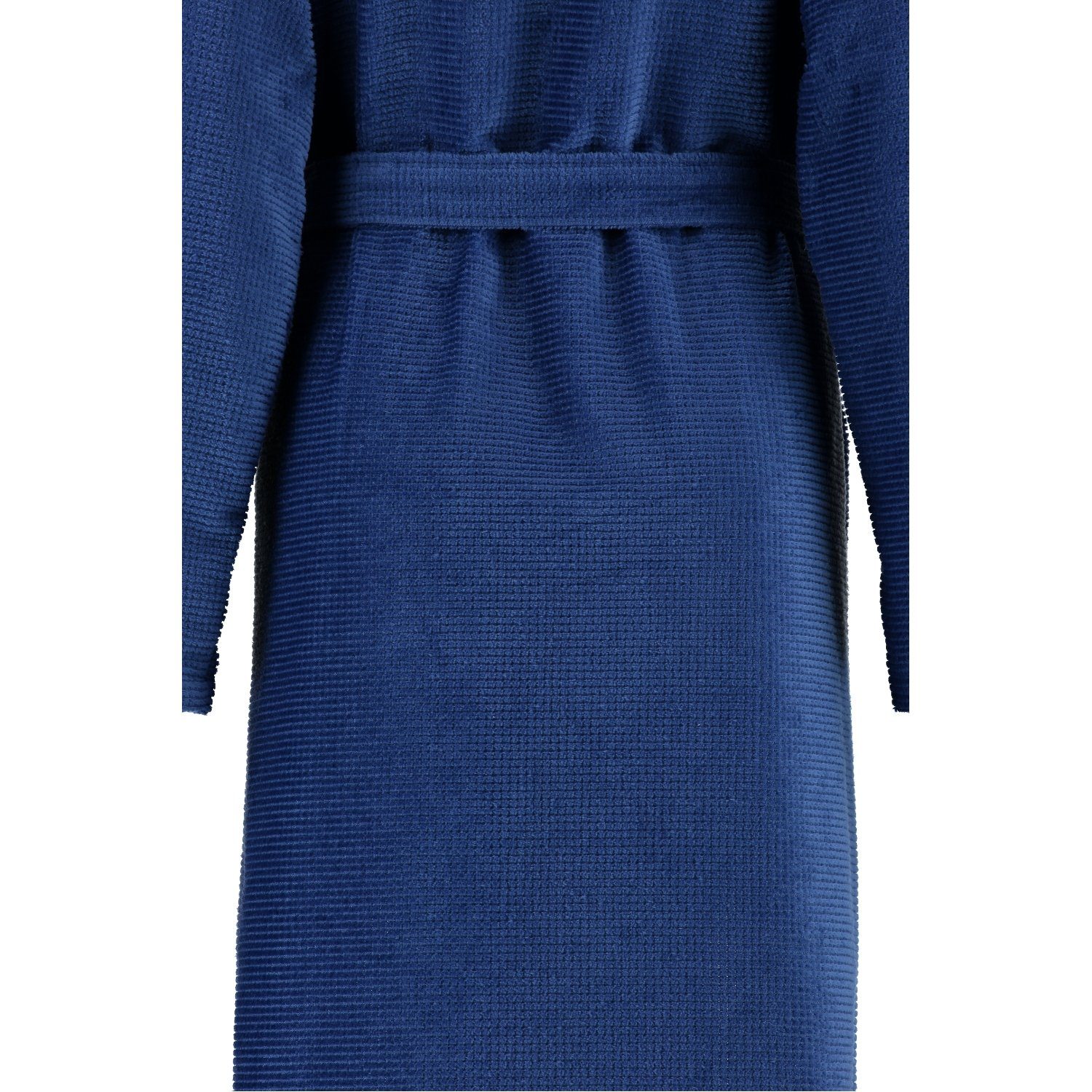 Baumwolle, Reißverschluss, Mit Reißverschluss Langform, Cawö blau Reißverschluss, einem 4311, 115 Damenbademantel Mit
