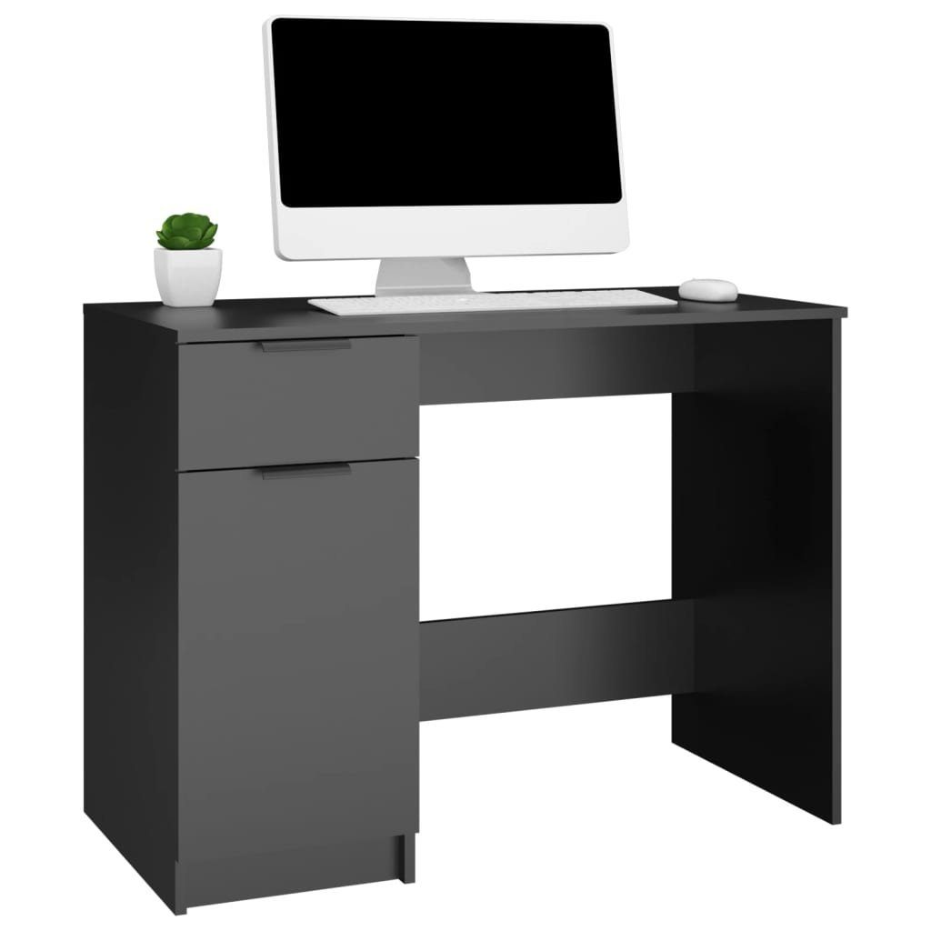 Schreibtisch Holzwerkstoff Schwarz furnicato 100x50x75 cm