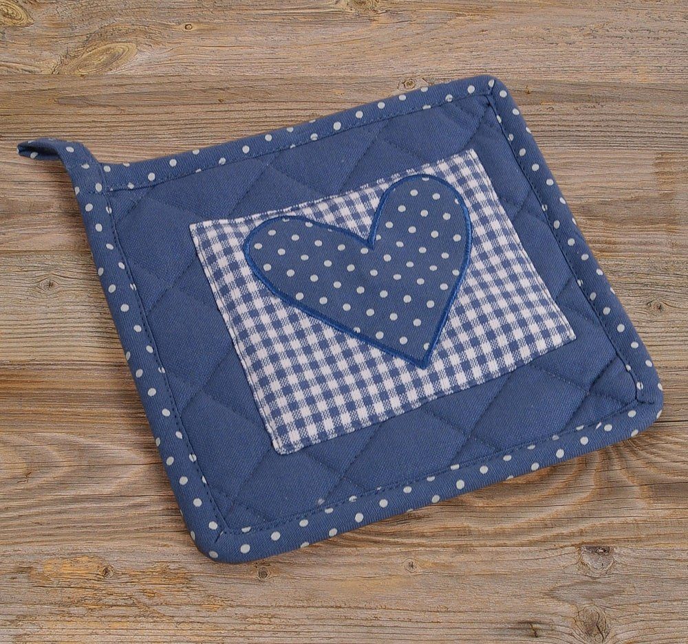matches21 HOME & HOBBY Topflappen Topflappen Landhaus Premium Punkte Herz K günstig online kaufen