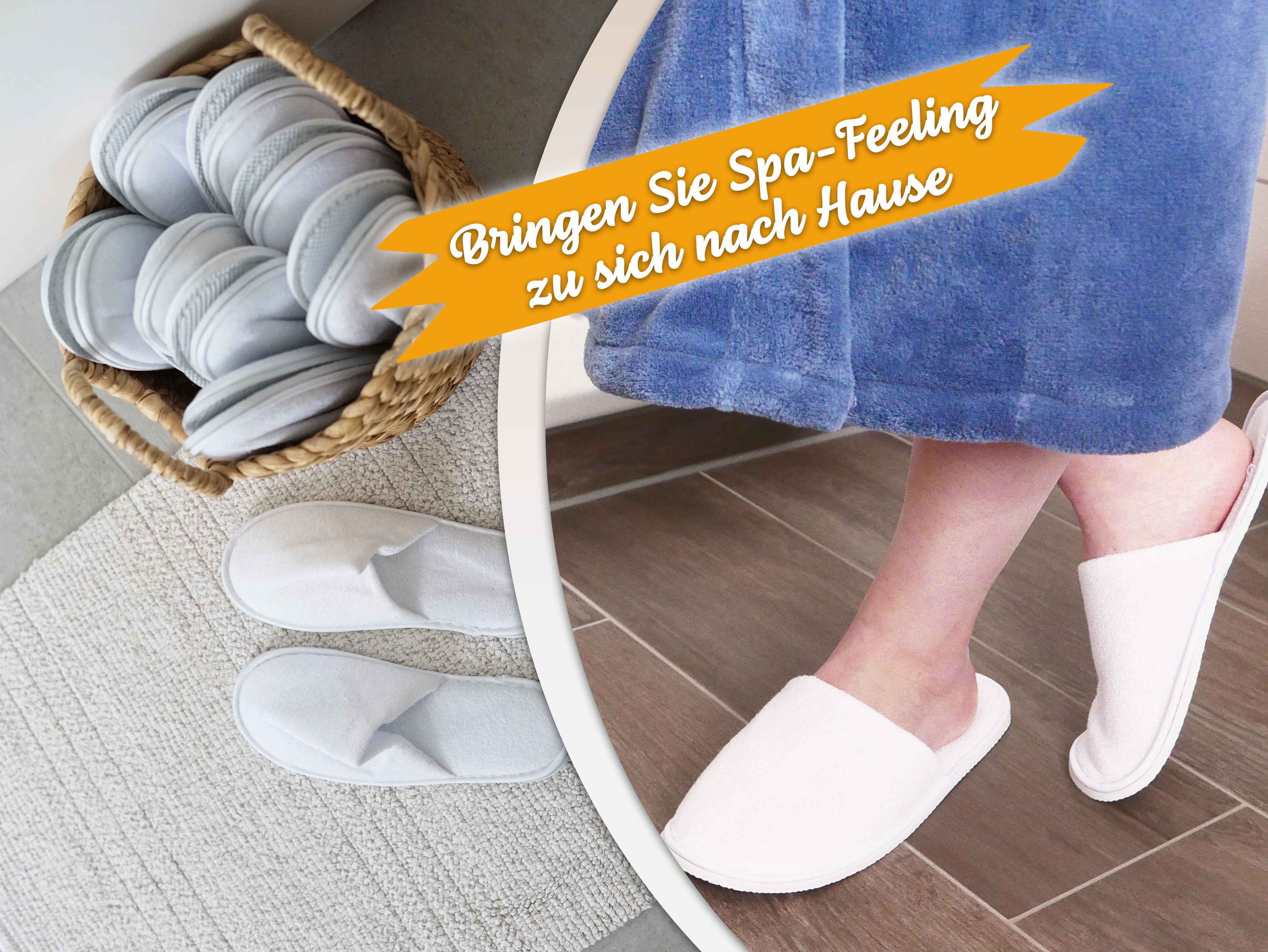 ZOLLNER Pantoffel (10-tlg) 100% Polyester, vom Hotelwäschespezialisten