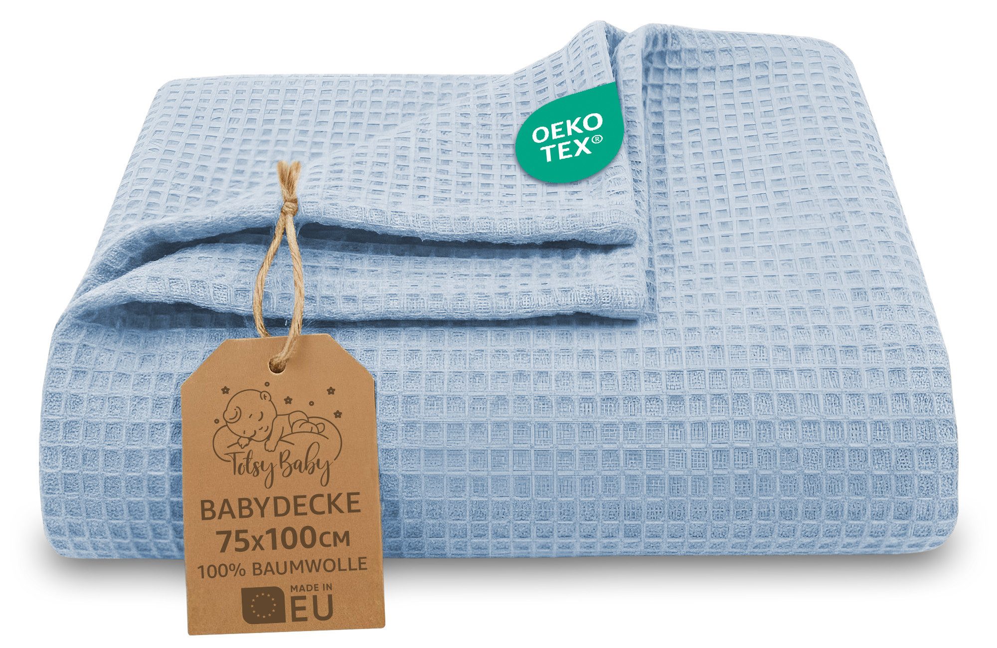 Babydecke Kuscheldecke Kinder Baumwolle Waffel Kinderdecke Neugeborene, Totsy Baby