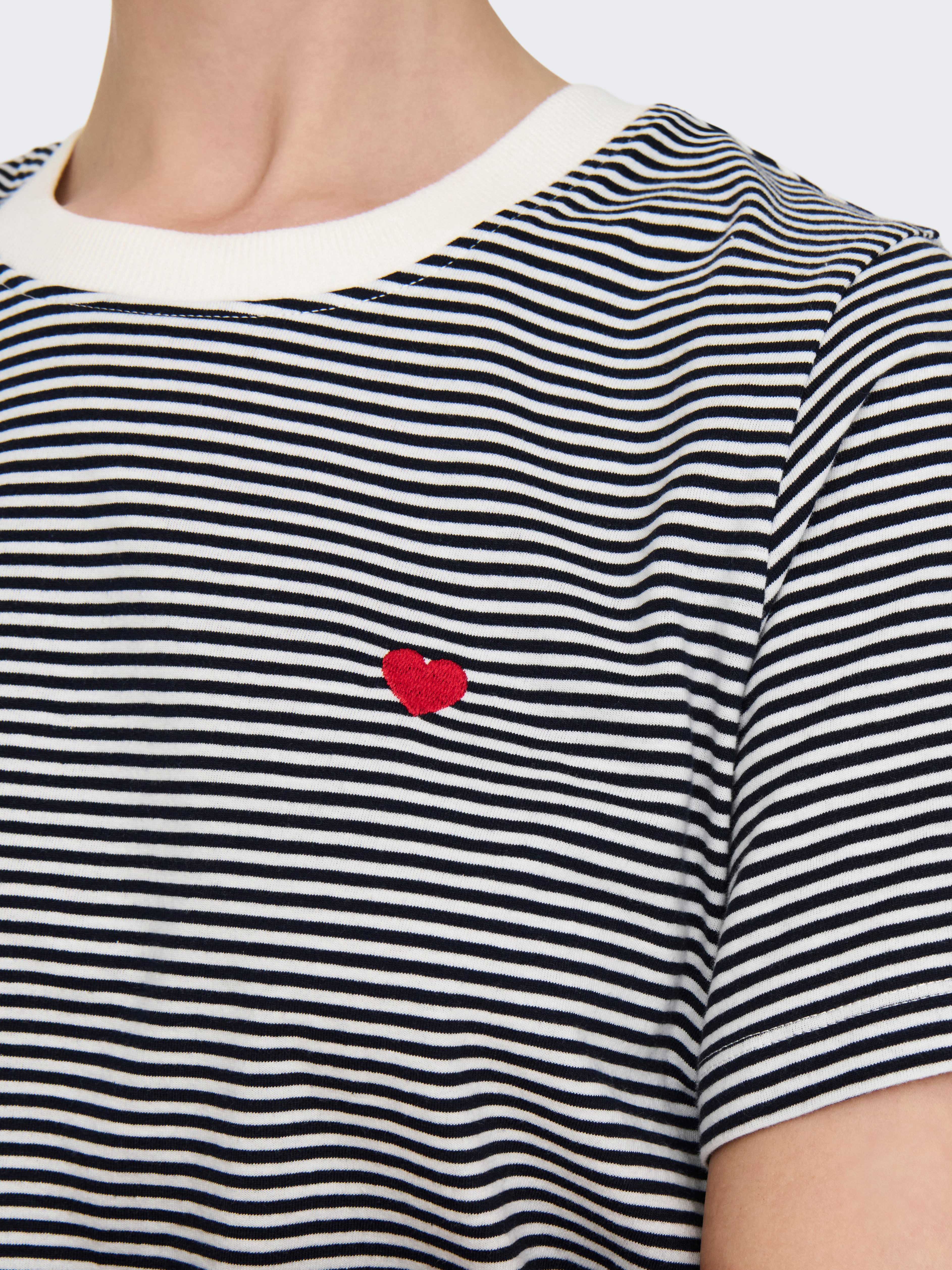 JDY Kurzarmshirt JDYPISA S/S PRINT TOP JRS NOOS Baumwolle, regular fit