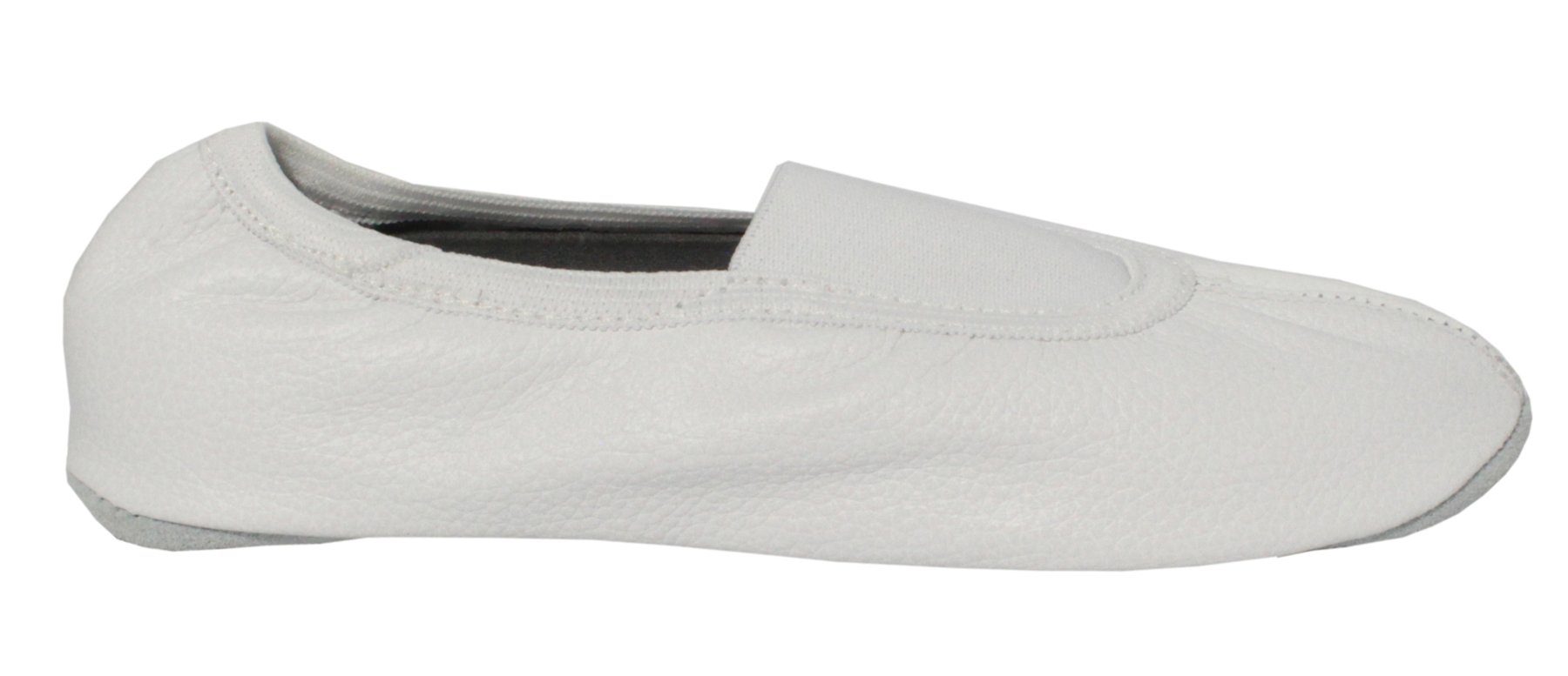 Beck Schläppchen Echt-Leder mit Gummi / Leder-Sohle Gymnastikschuh Zum Schlupfen, Mit Ristgummi für perfekten Halt
