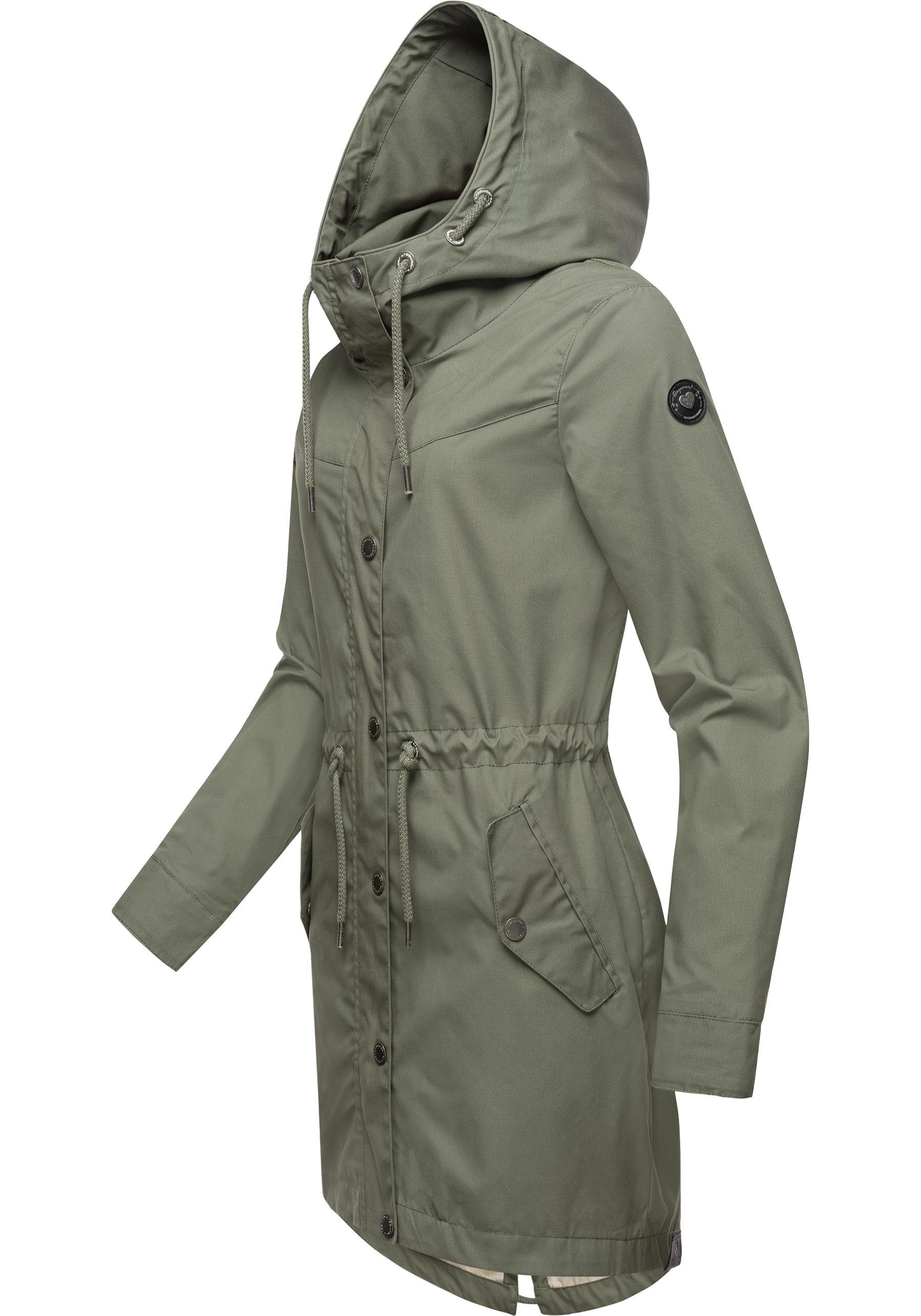 Ragwear Parka Canny stylische Übergangsjacke mit großer Kapuze