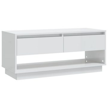 vidaXL TV-Schrank TV-Schrank Hochglanz-Weiß 102x41x44 cm Holzwerkstoff (1-St)