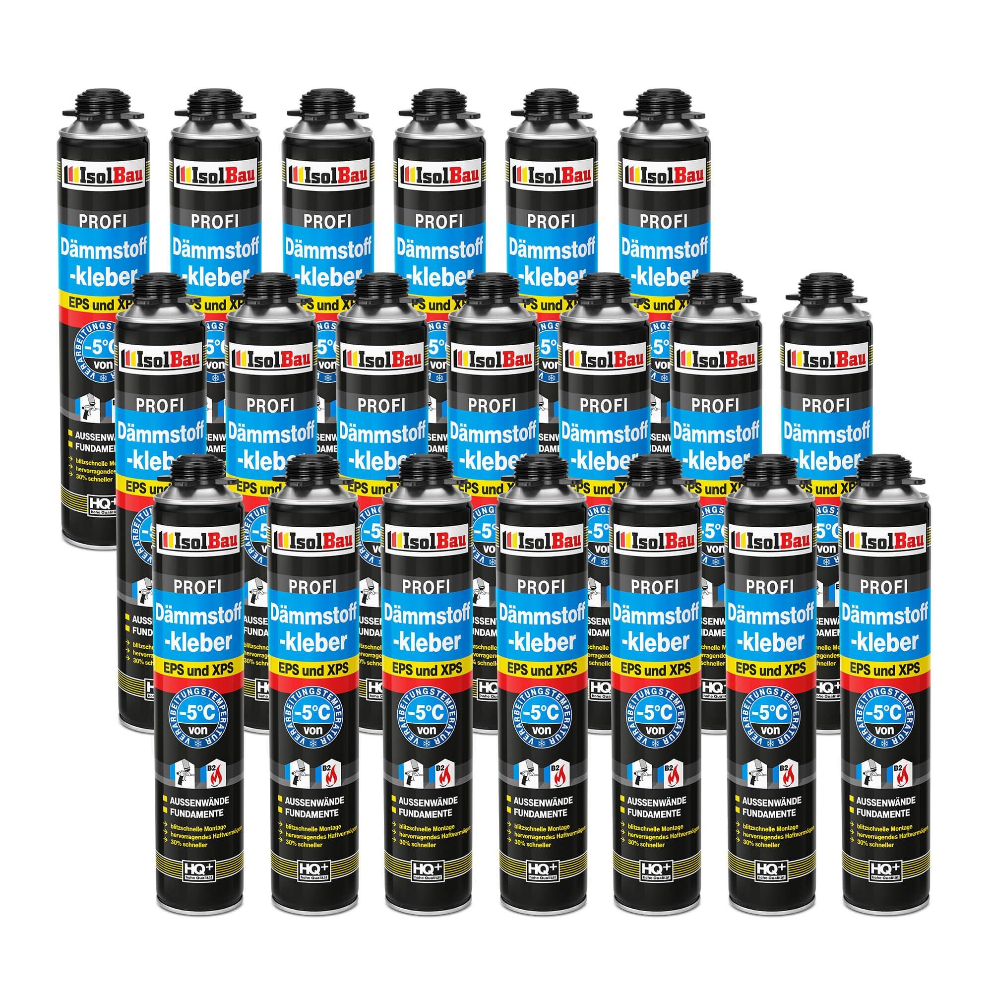 Montagekleber Dämmstoffkleber 20 x 750 ml Klebeschaum Perimeterkleber Kleber