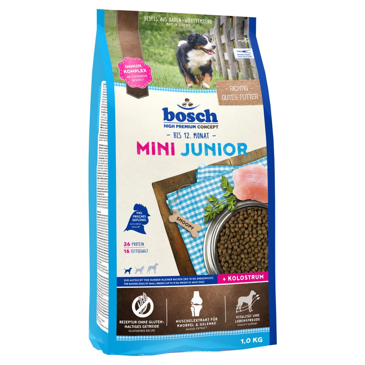 Bosch Petfood Mini Junior 1 kg, für: Hund