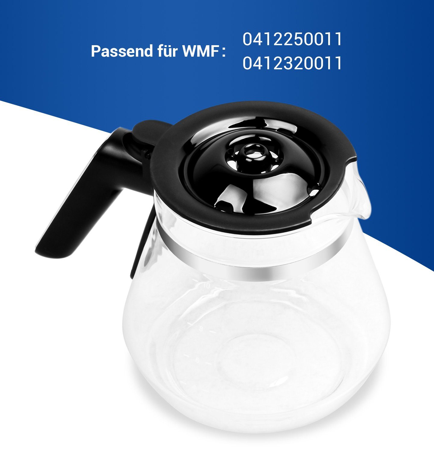 für SEB Kaffeekanne 8-12 für Tassen Glaskanne VIOKS FS-1000050584 Kaffeemaschine, Ersatz