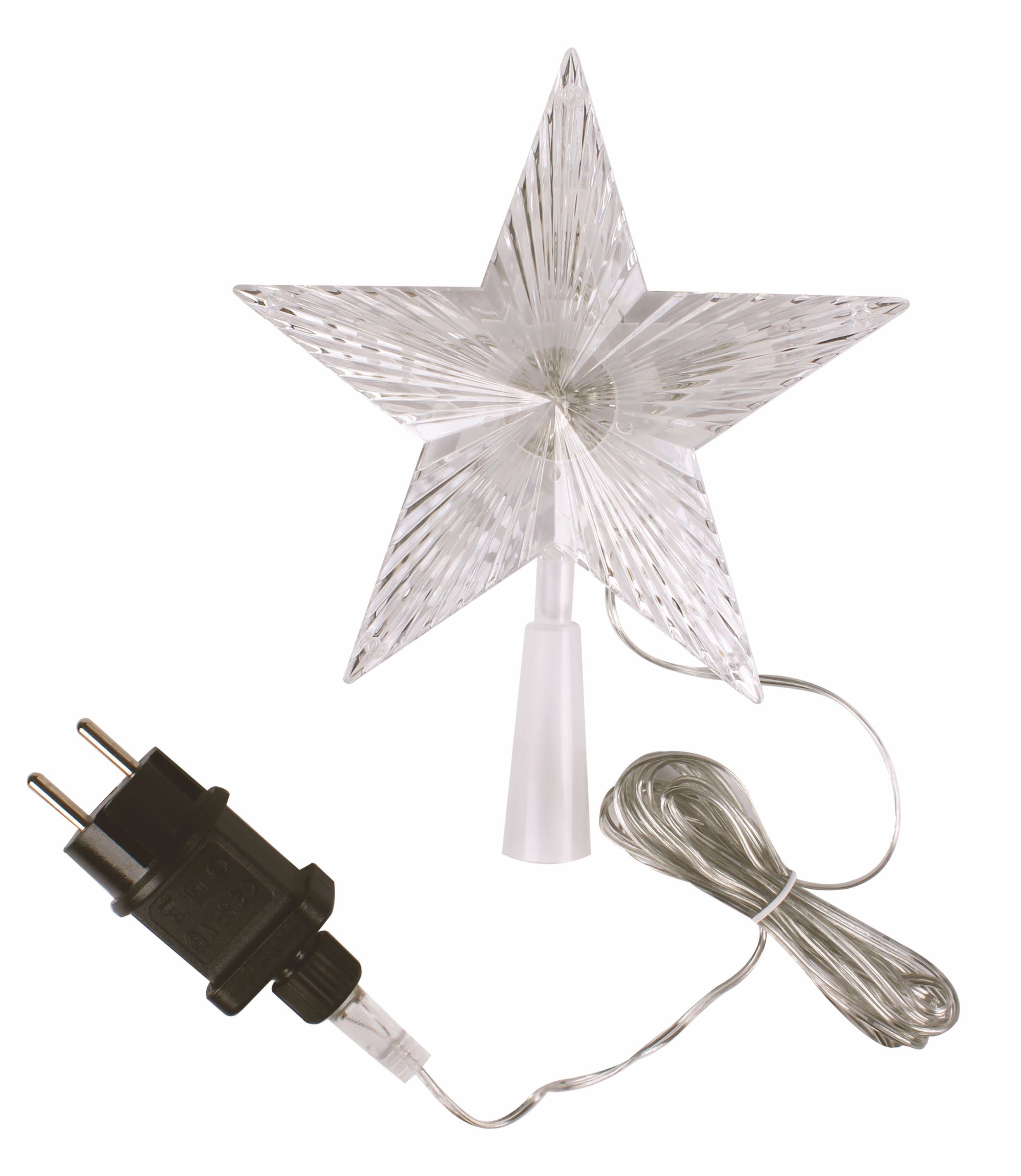 LED Spetebo - 10 Christbaumspitze beleuchtet (1-tlg), LED - Spitze STERN Weihnachtsbaum