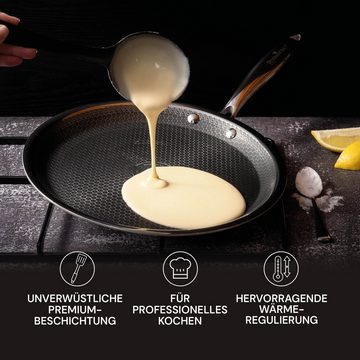 ROSMARINO Crêpepfanne Pfannkuchenpfanne für professionelles Kochen, kratzfest