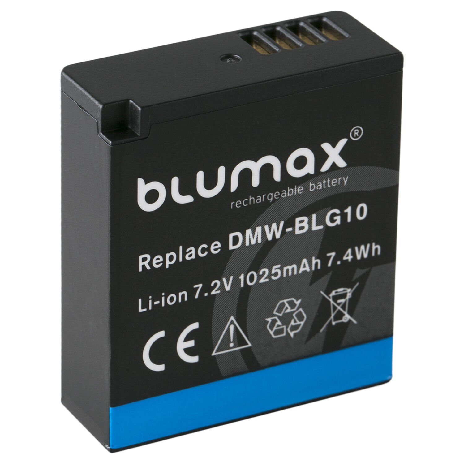 Blumax Set mit Lader für Panasonic DMW-BLG10 1025 mAh Kamera-Ladegerät