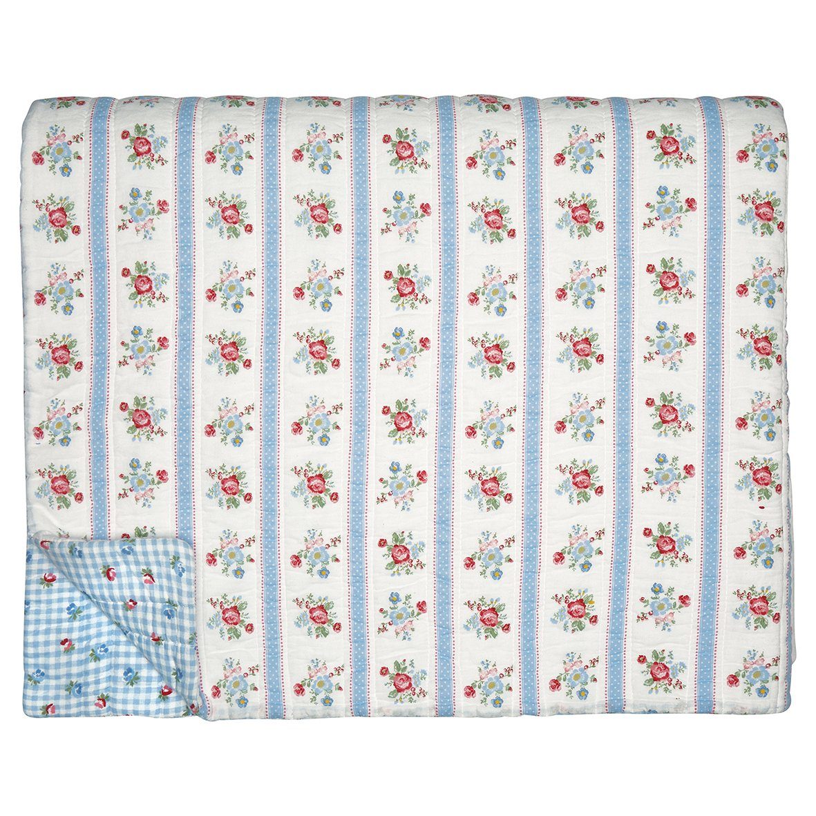 Wohndecke »Greengate Quilt EVIE 180x230 Weiß Blau mit Blumen«, Greengate  online kaufen | OTTO