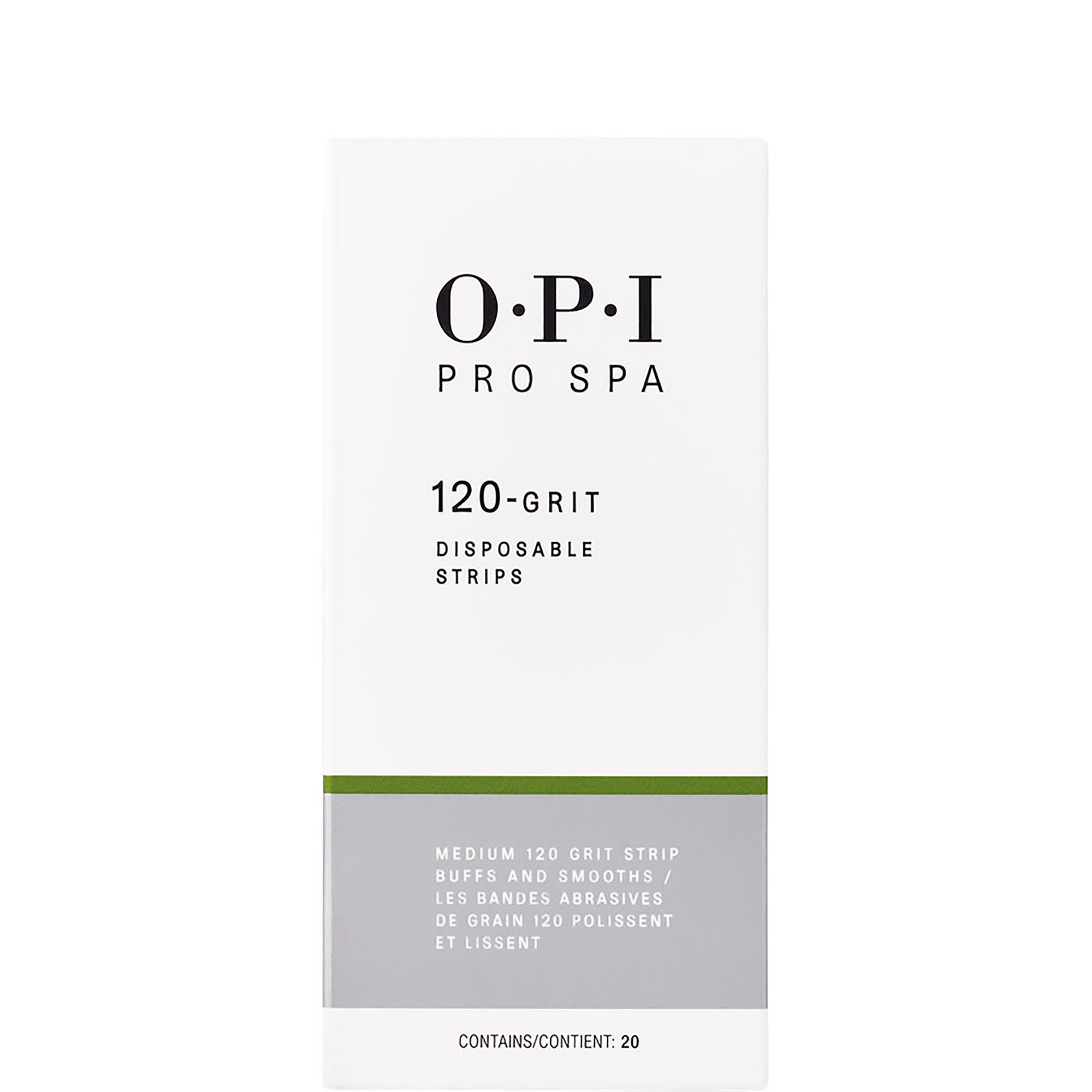 OPI Sandblatt-Nagelfeile Disposable Grit Strips 120 Grit – 20 Stück, Packung, 20-tlg., 120er Körnung, leicht austauschbar, Nachfüllstreifen