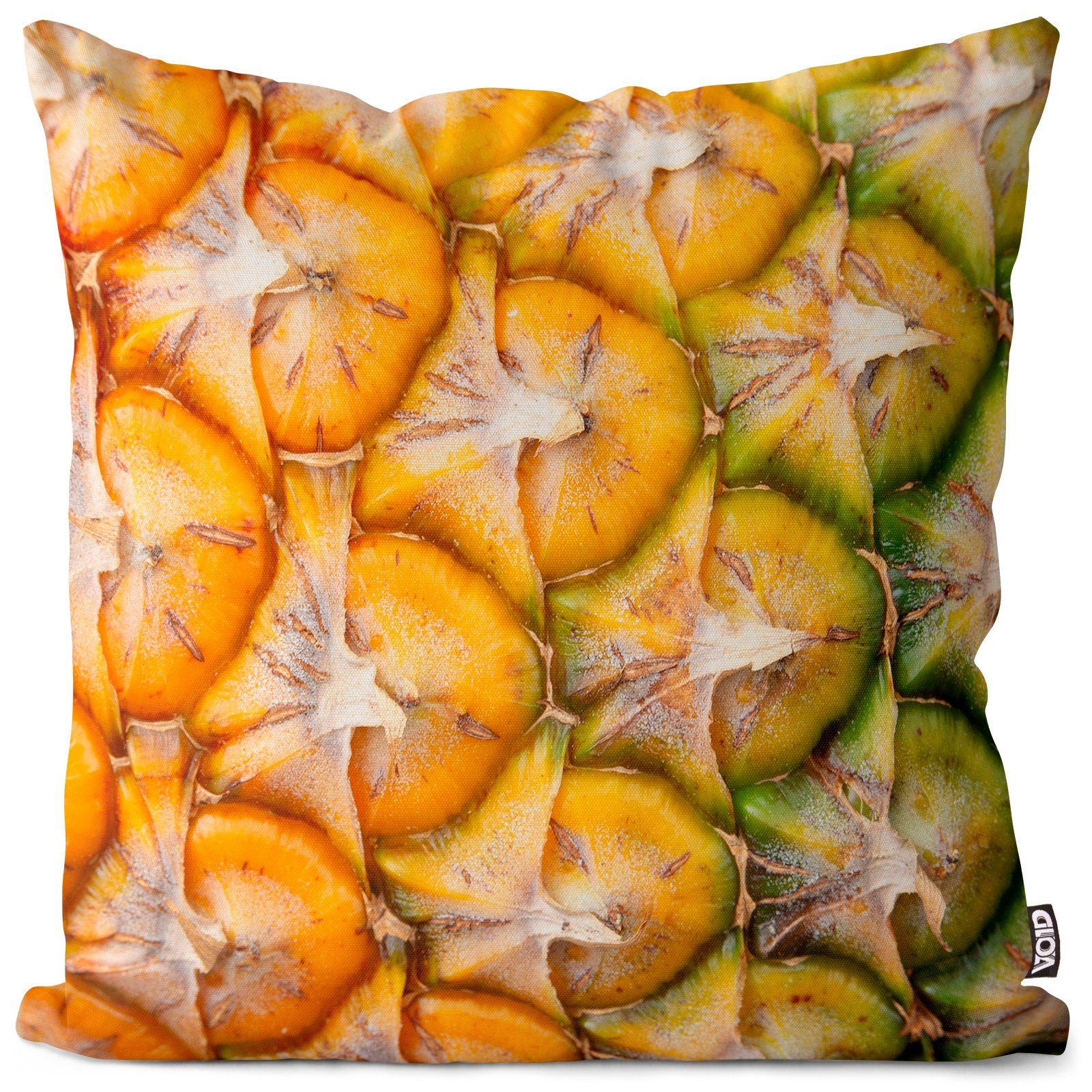 Kissenbezug, VOID (1 Stück), Sofa-Kissen Ananas Frucht Obst Kochen Küche Textur Vegetarisch Sommer Oragnisch Urlaub Tropen Hawaii