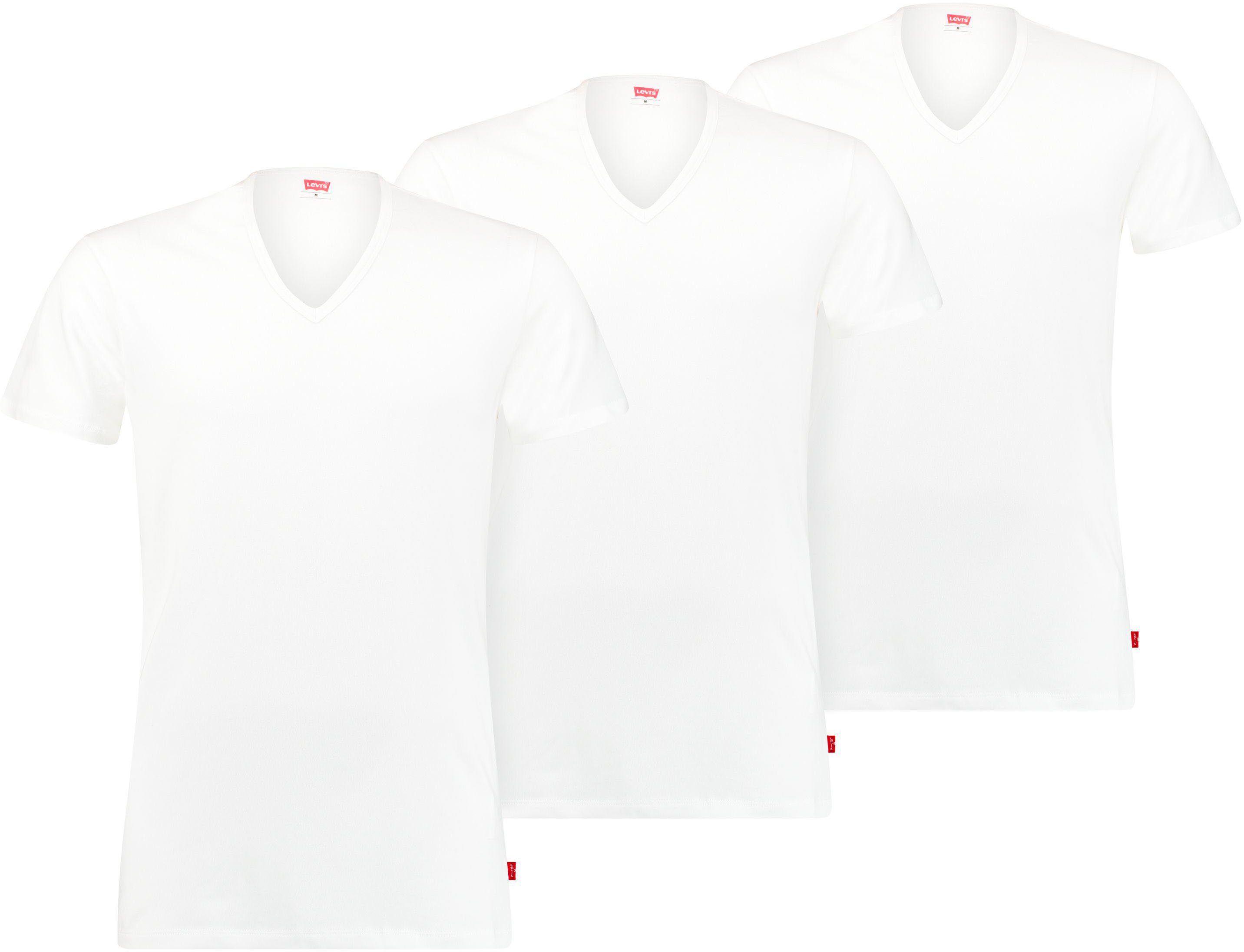 Levi's® T-Shirt (Packung, 3-tlg) LEVIS V-NECK ECOM MEN 3P