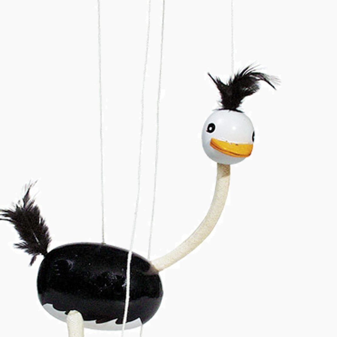 goki Handpuppe Marionette Strauß (Packung, 1-tlg., set), Vollbewegliche Gliedmaßen für grenzenlosen Spielspaß