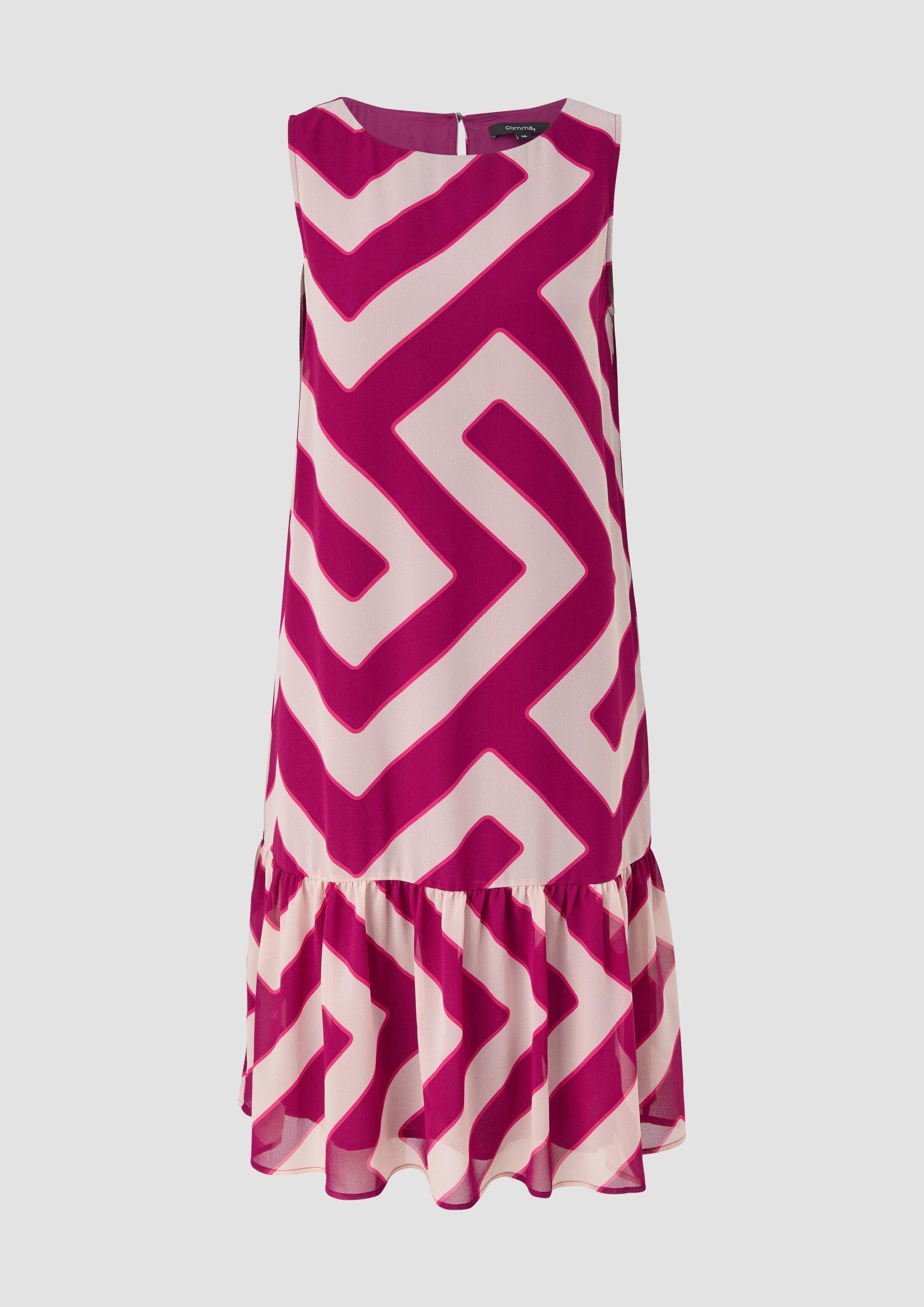 comma Minikleid Kleid Kleid mit Volants