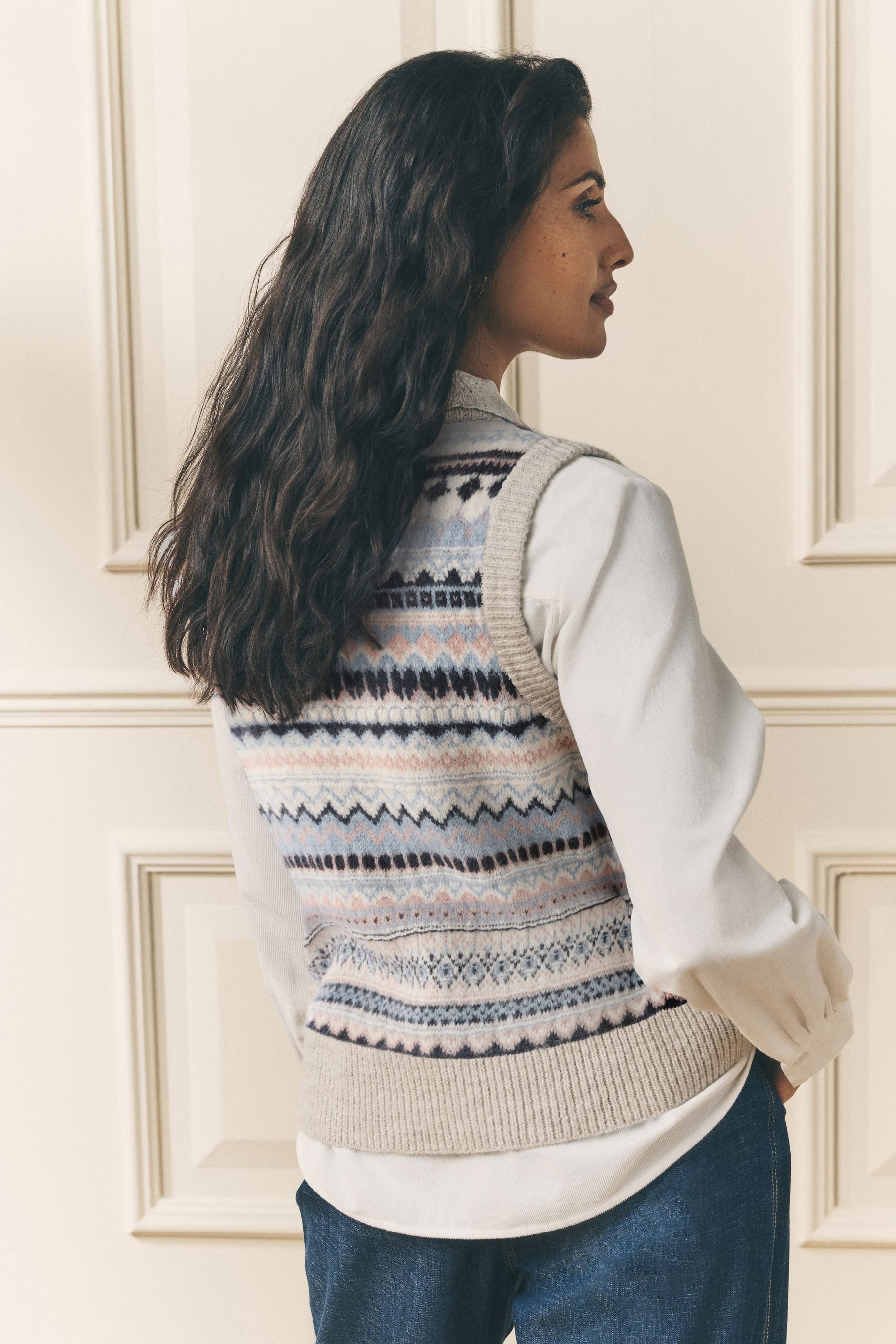 LAURA ASHLEY Stricktop Laura Ashley gestricktes Fairisle-Tanktop (1-tlg) günstig online kaufen