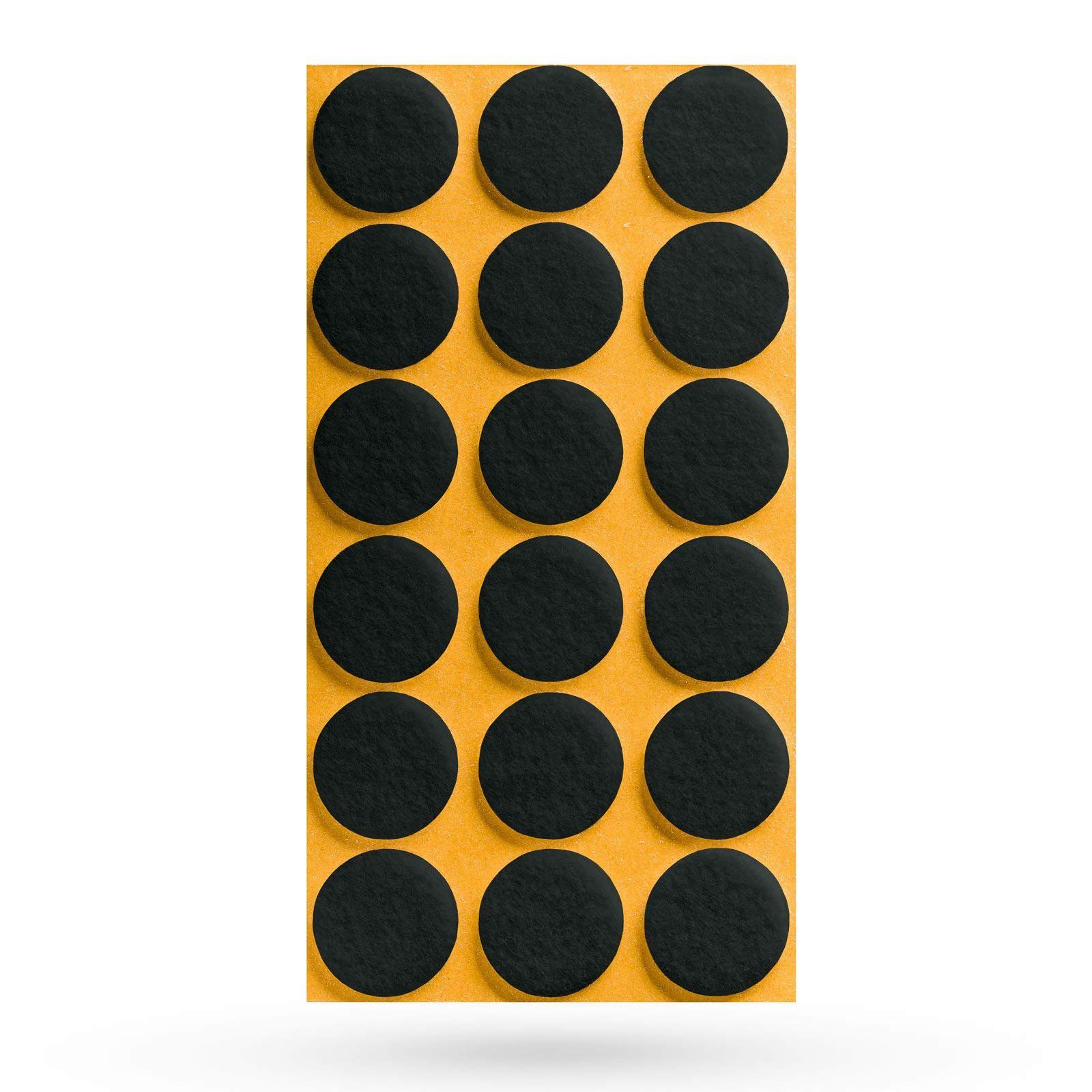 Antirutsch-Pads, selbstklebend, schwarz, Ø 28 mm, Stärke: 3 mm (18