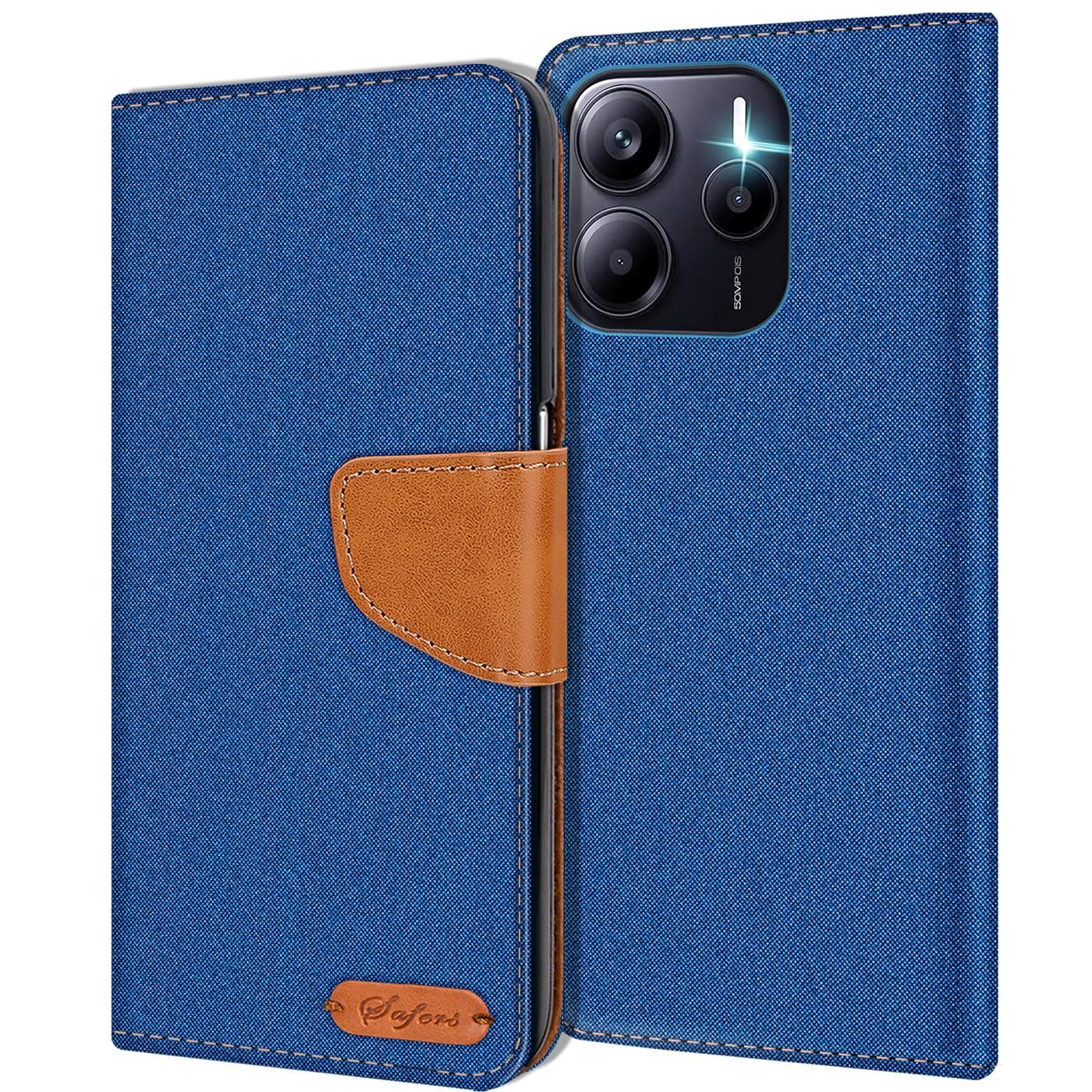 CoolGadget Handyhülle Denim Schutzhülle Flip Case für Xiaomi Redmi Note 14 4G 6,67 Zoll, Book Cover Handy Tasche Hülle für Redmi Note 14 4G Klapphülle
