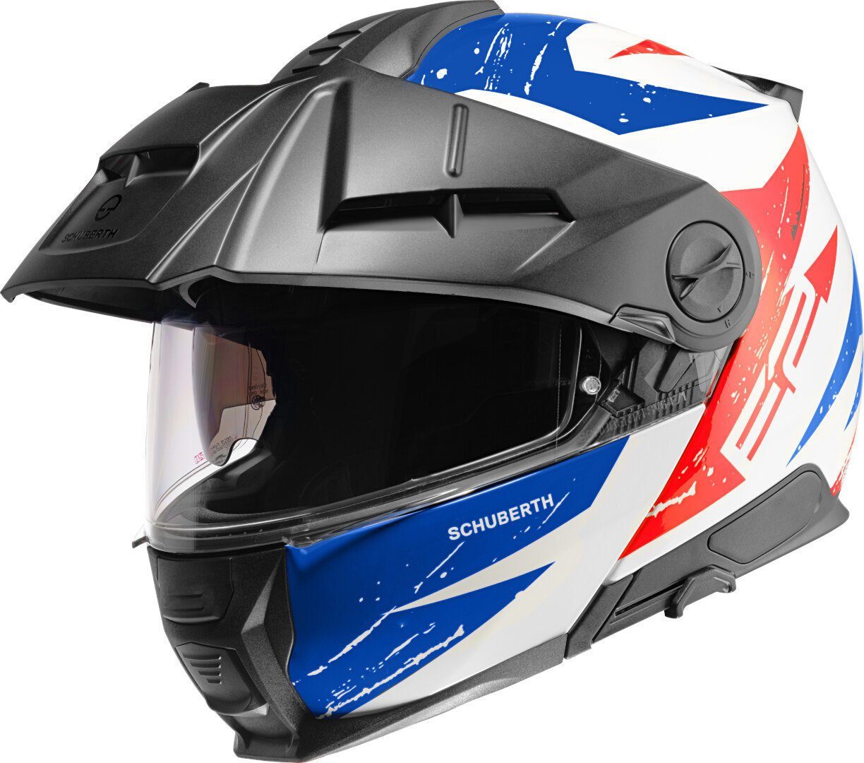 Schuberth Motocrosshelm E2 Explorer Klapphelm, vorbereitet für Kommunikationssystem,integriertes Sonnenvisier