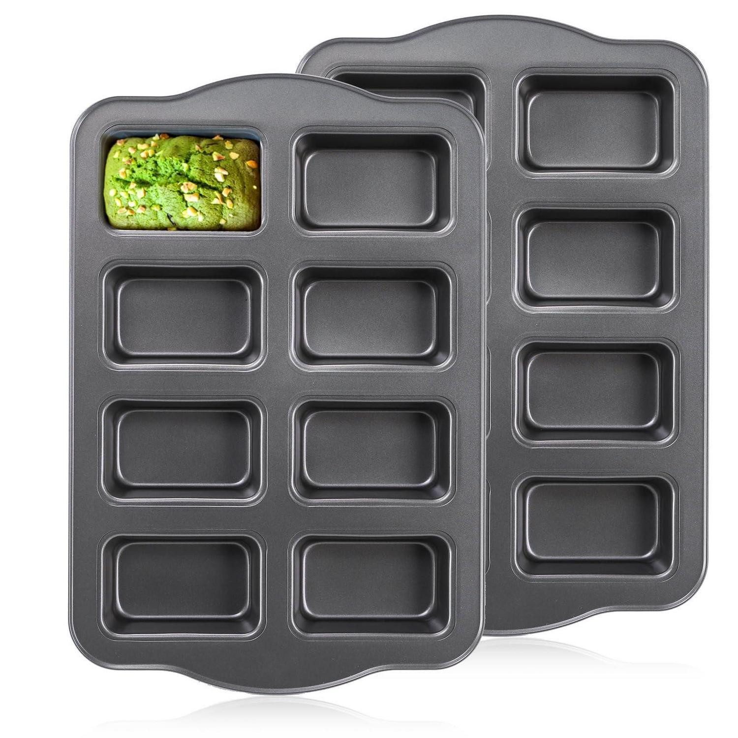 LuxusKollektion Muffinform Mini-Kastenform 2er-Set 8 Mulden, (2-tlg)