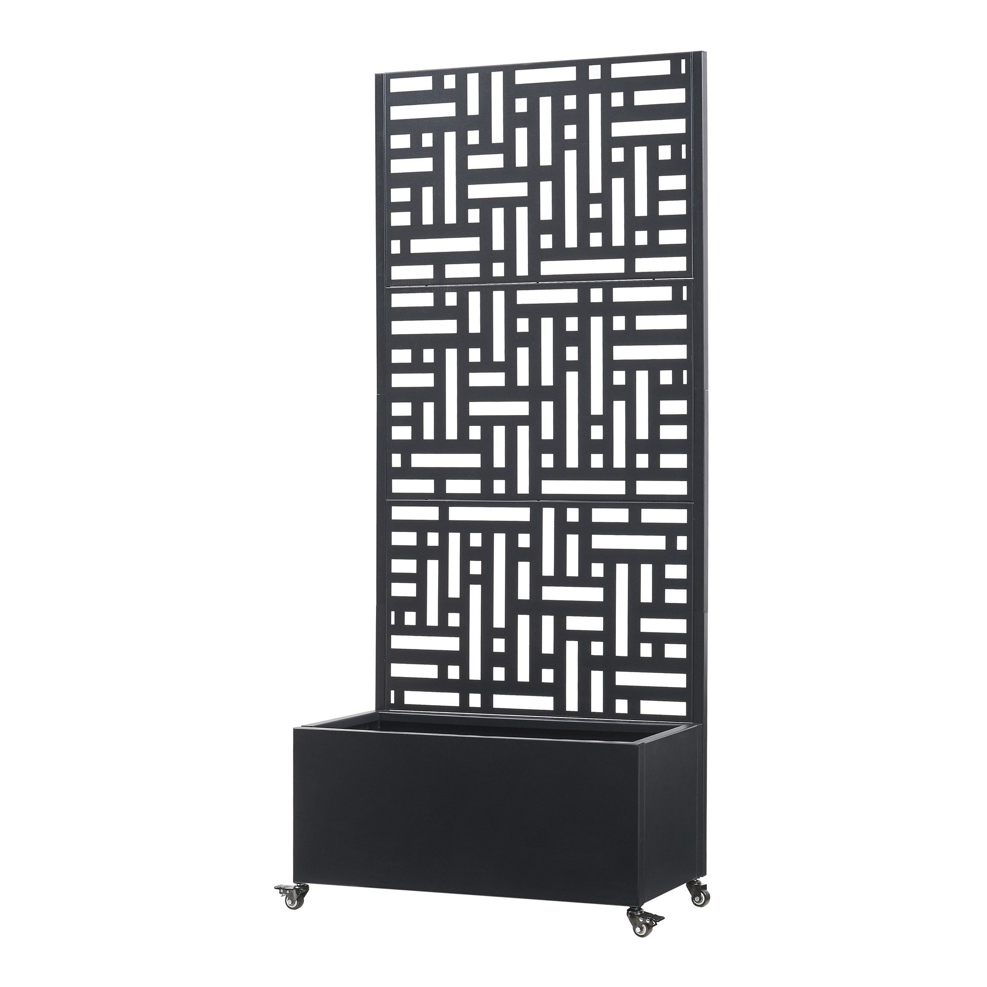 casa.pro Blumenkasten, mit Trennwand »Bernalda« mit Rollen Stahl 190x82x38 günstig online kaufen