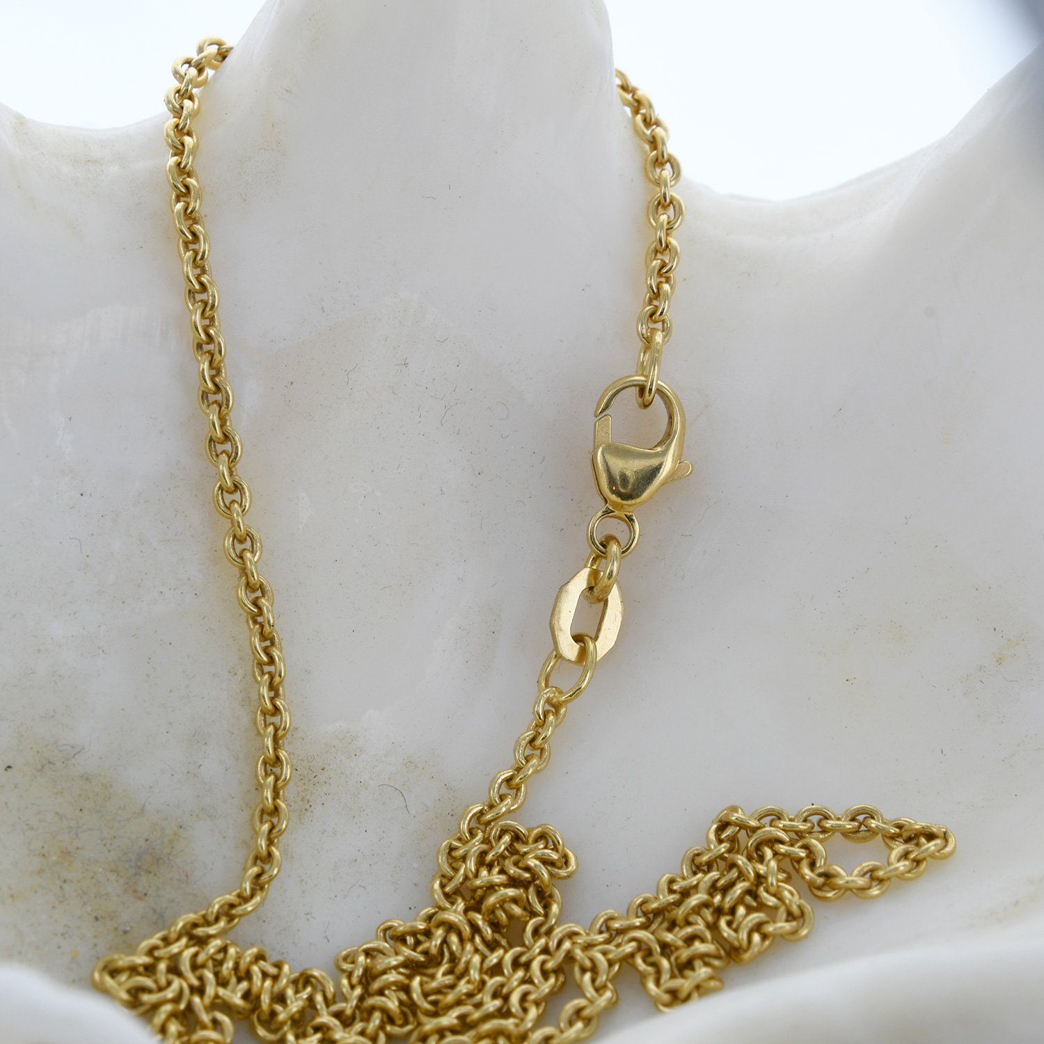 HOPLO Goldkette »2,0 mm 750 - 18 Karat Gold Halskette Ankerkette rund  massiv Gold hochwertige Goldkette - Länge nach Wahl« (inkl. Schmuckbox),  Made in Germany online kaufen | OTTO