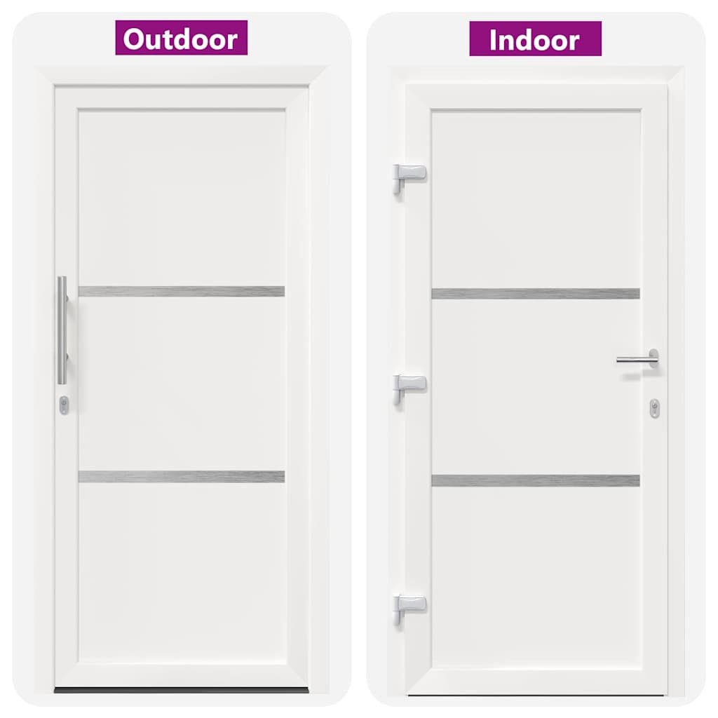vidaXL Haustür Haustür Hauseingangstür Vordertür Weiß 108 x 208 cm PVC
