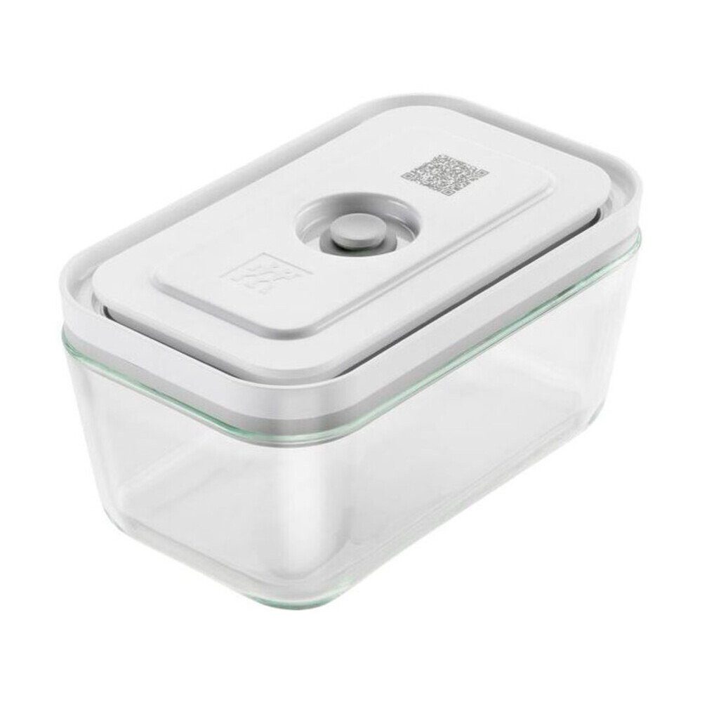 Zwilling Vakuumbehälter Vakuum Box M Fresh & Save Glas, Borosilikatglas, Kunststoff BPA frei, Silikon, (1-tlg), Vakuum Box M Fresh & Save Glas, 0,9 l, Borosilikatglas, grau