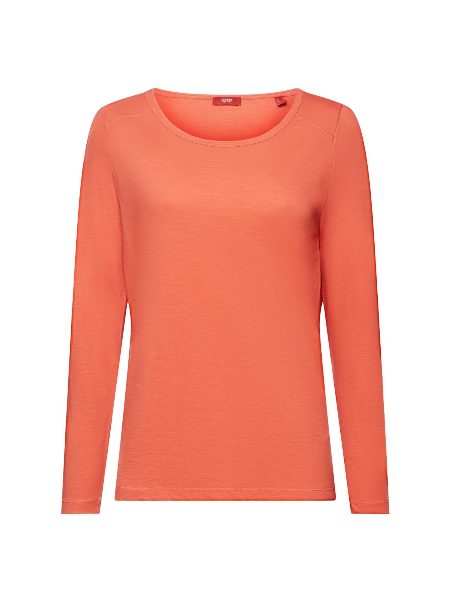 Esprit Langarmshirt Longsleeve aus Jersey (1-tlg) CORAL RED