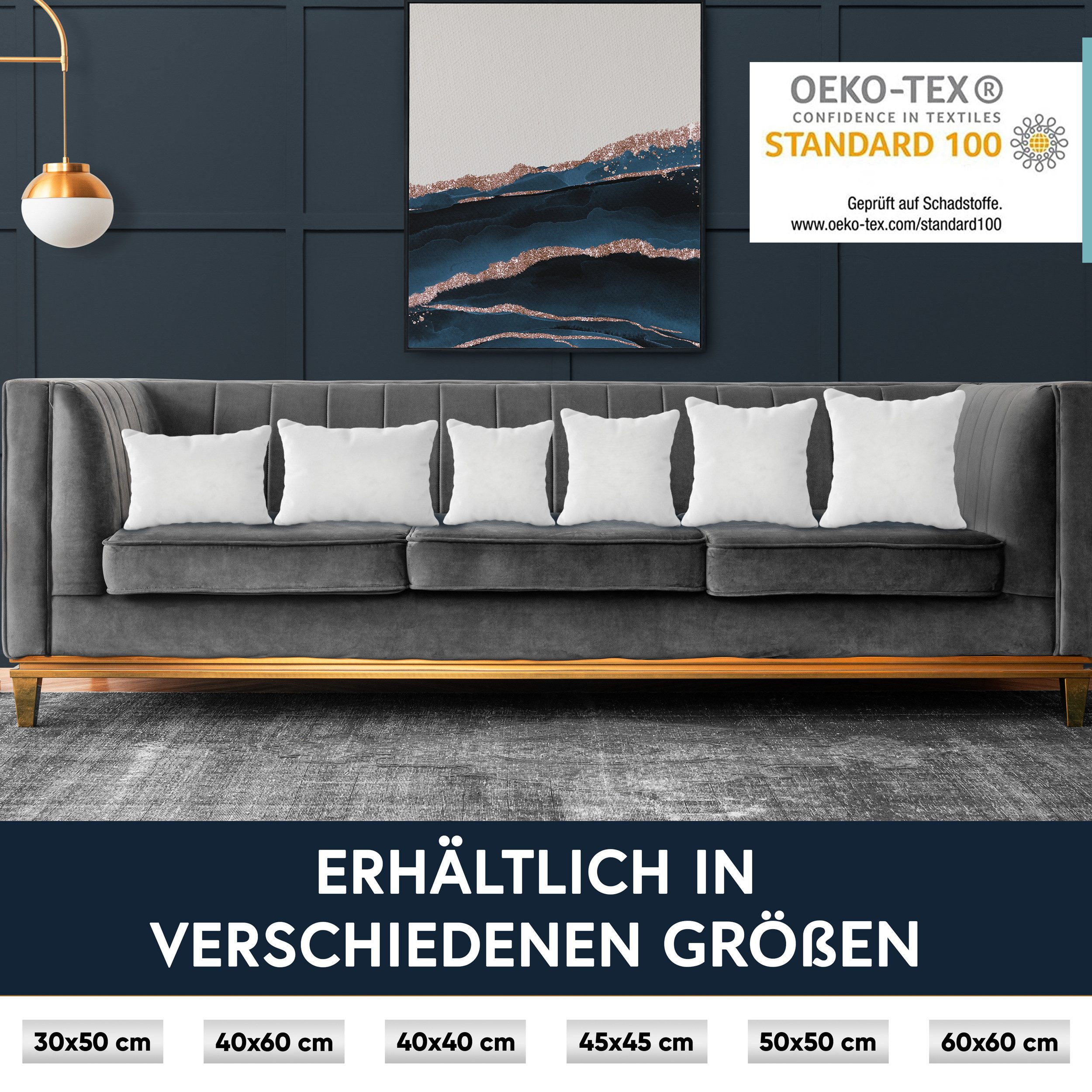 MOON Heimtextilien Sofakissen 4er Pack Füllkissen Innenkissen fest gefüllt Polyester Nonwoven Moon – Bild 5 von 5