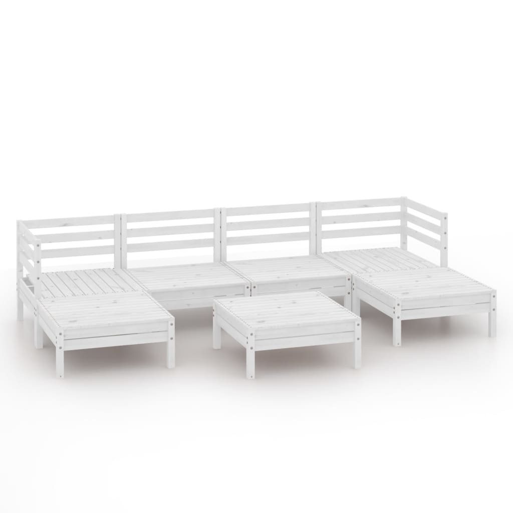 furnicato Garten-Essgruppe Gartenmöbel-Set aus Massivholz, 63,5 x 63,5 x 62,5 cm, Weiß, (1-tlg), Witterungsbeständige Sitzgruppe mit modularer Bauweise aus Kiefer