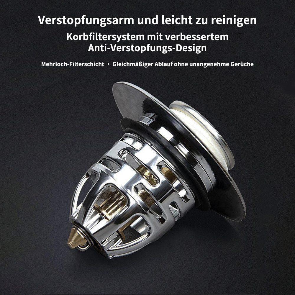 JASLIFE Waschbeckenstöpsel Pop Up Waschbeckenstöpsel 1er/2er Set, 32–40 mm, günstig online kaufen